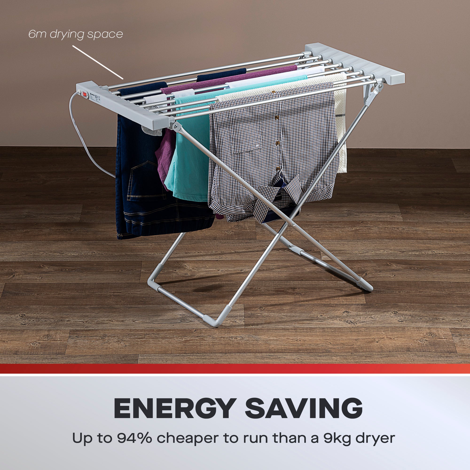Daewoo Foldable Electric Heated Clothes Airer