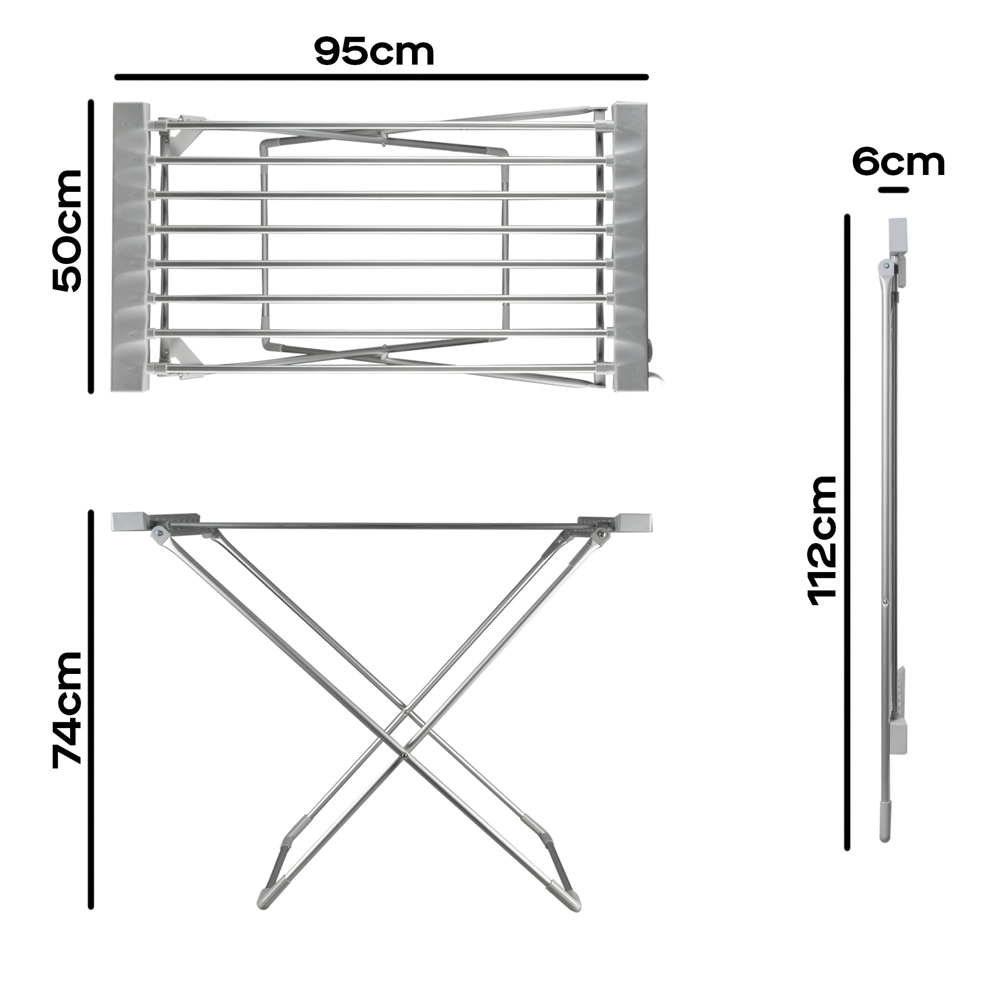 Daewoo Foldable Electric Heated Clothes Airer