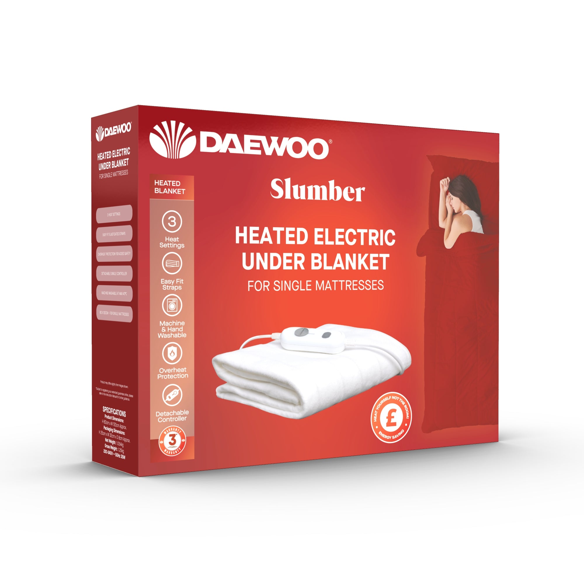 Daewoo Single Electric Heated Underblanket