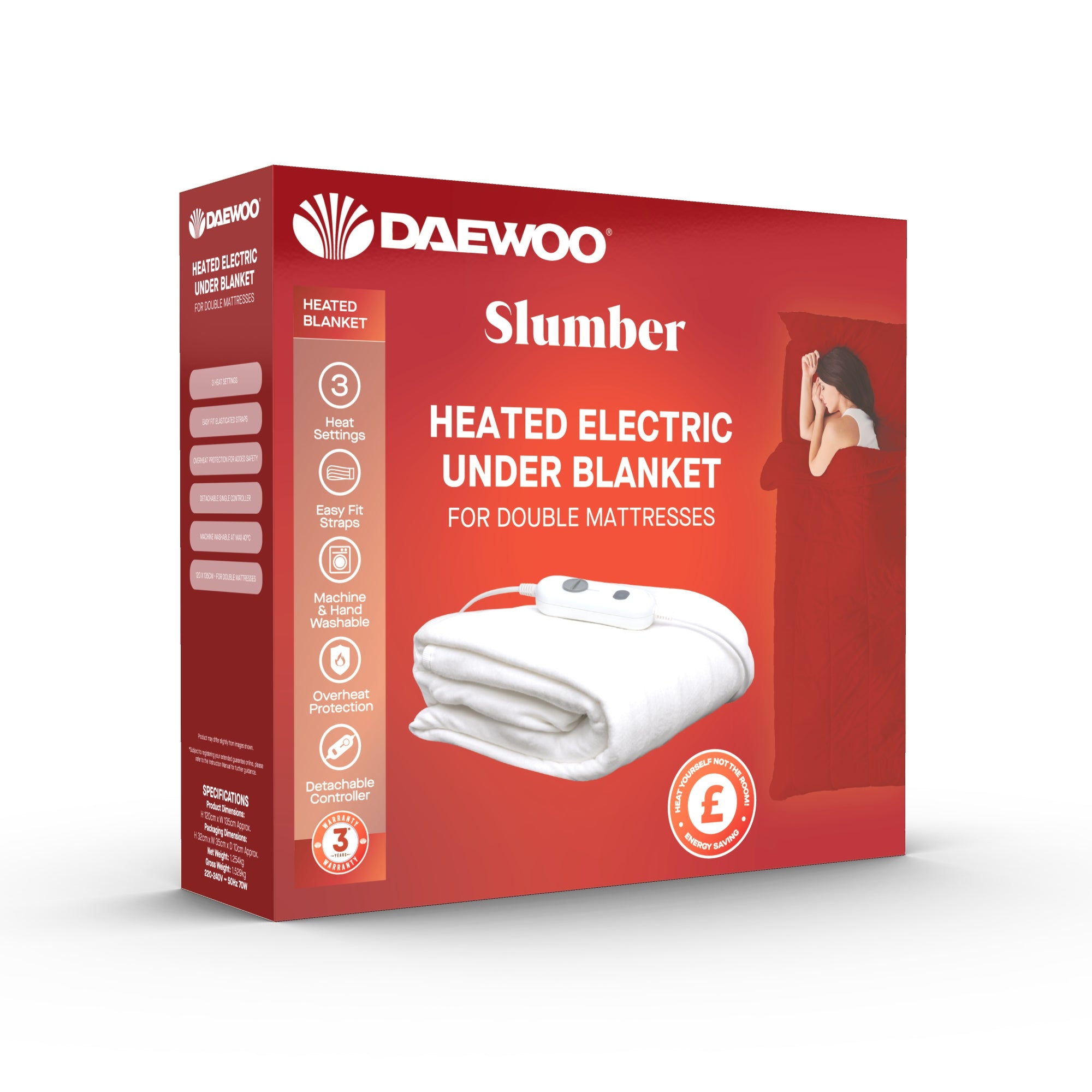 Daewoo Double Electric Heated Underblanket