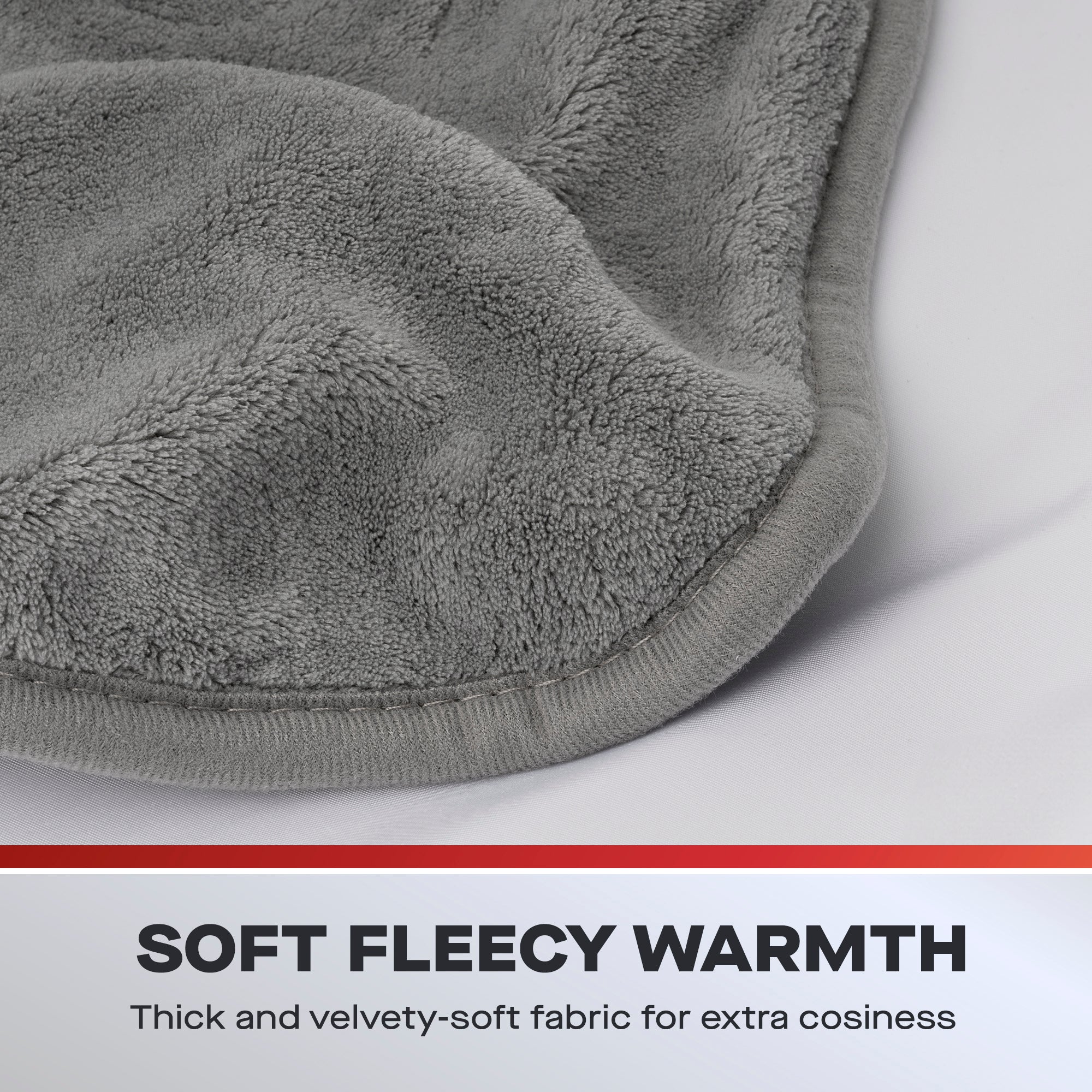 Daewoo Grey Heated Over Throw Blanket