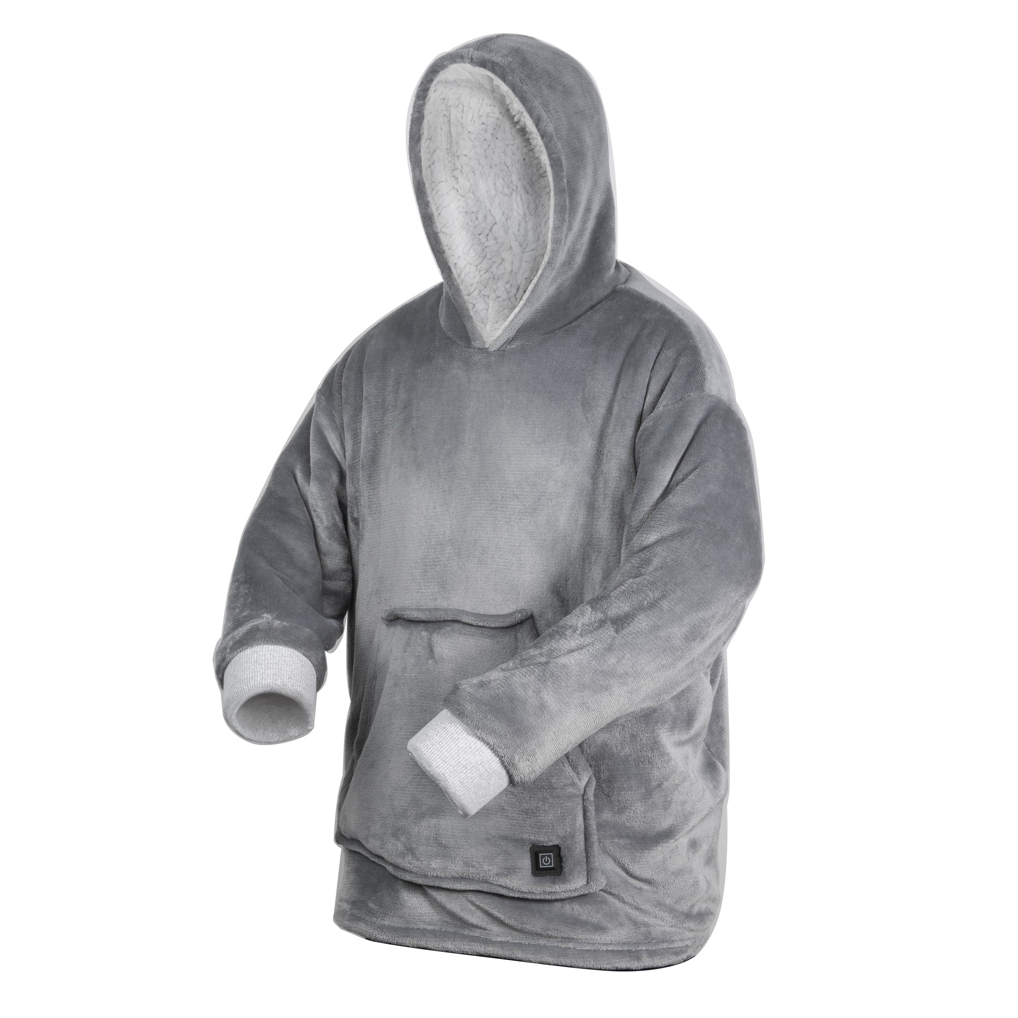 Daewoo Grey Oversized Heated Hoodie