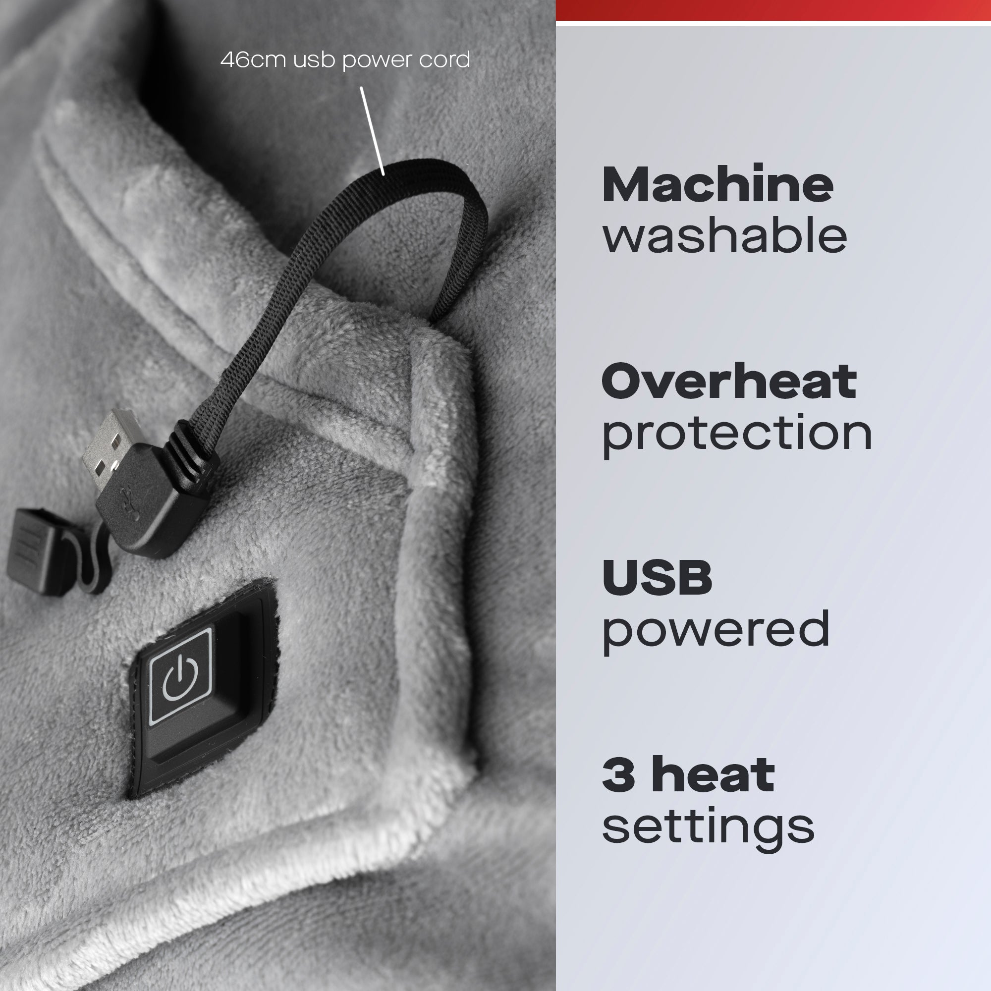 Daewoo Grey Oversized Heated Hoodie