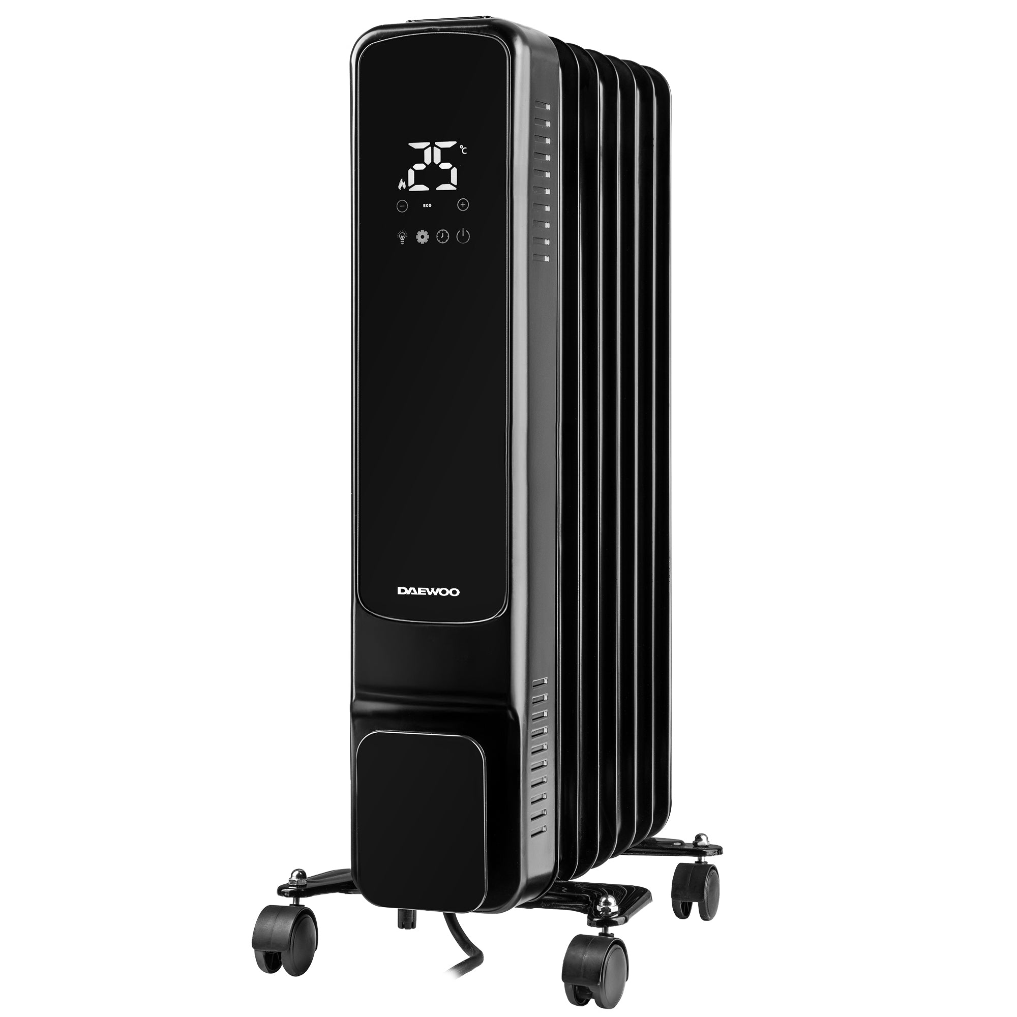 Daewoo 1500W Oil Filled Heater with LED Display & Remote Control