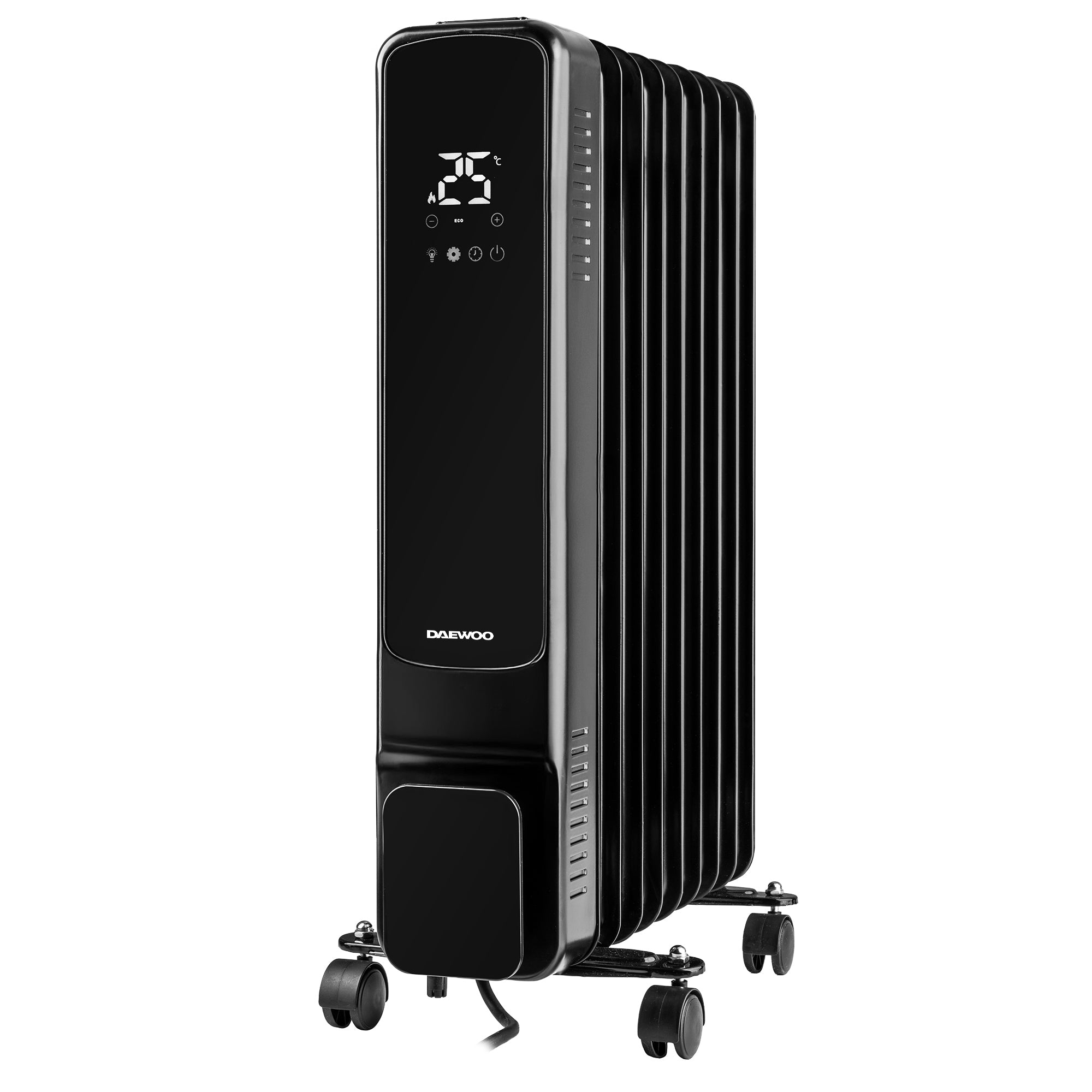 Daewoo 2000W Oil Filled Heater with LED Display & Remote Control