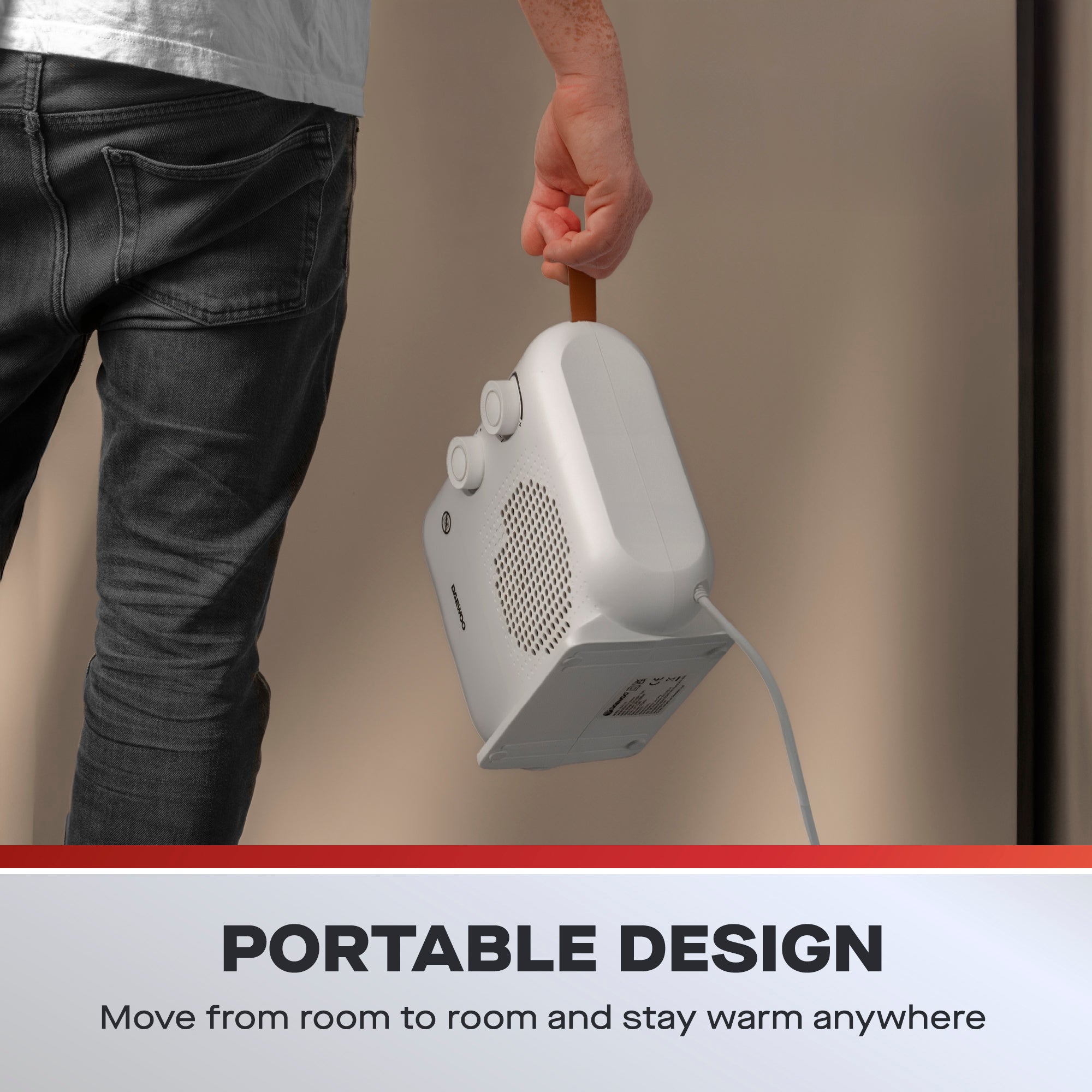 Daewoo 2000W Portable Fan Heater