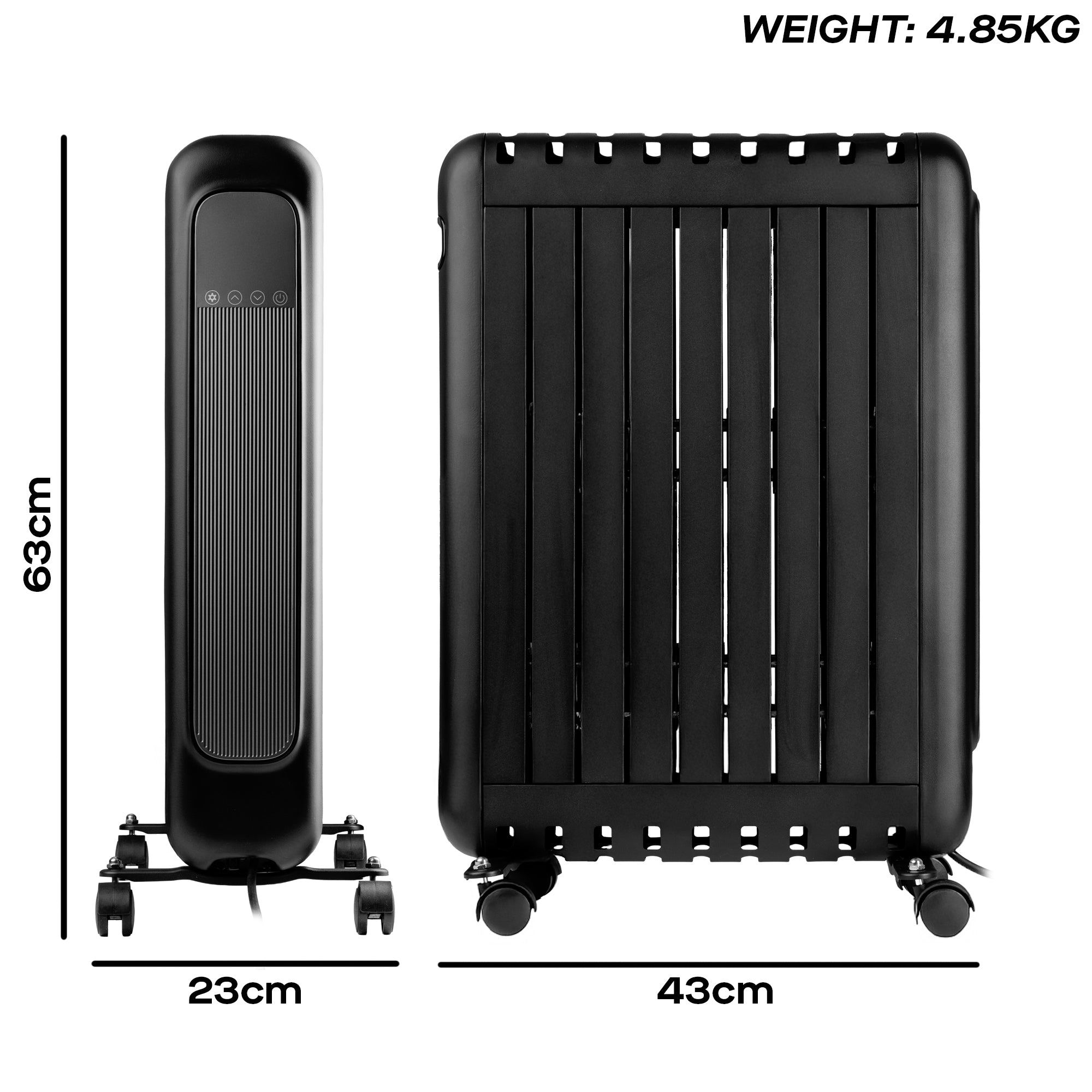 Daewoo 2000W Oil Free Eco Radiator with LED Display & Remote Control
