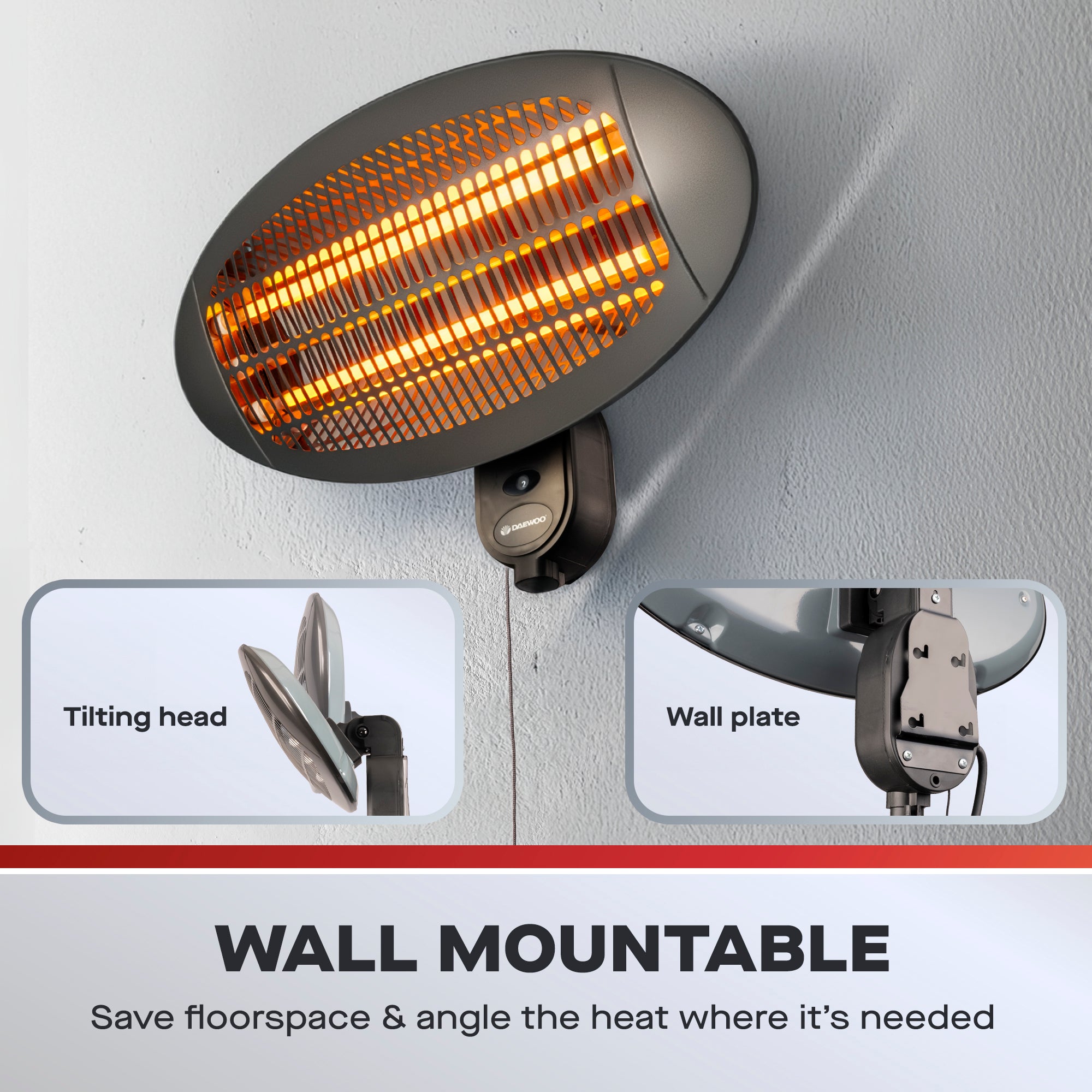 Daewoo 2000W Electric Patio Heater
