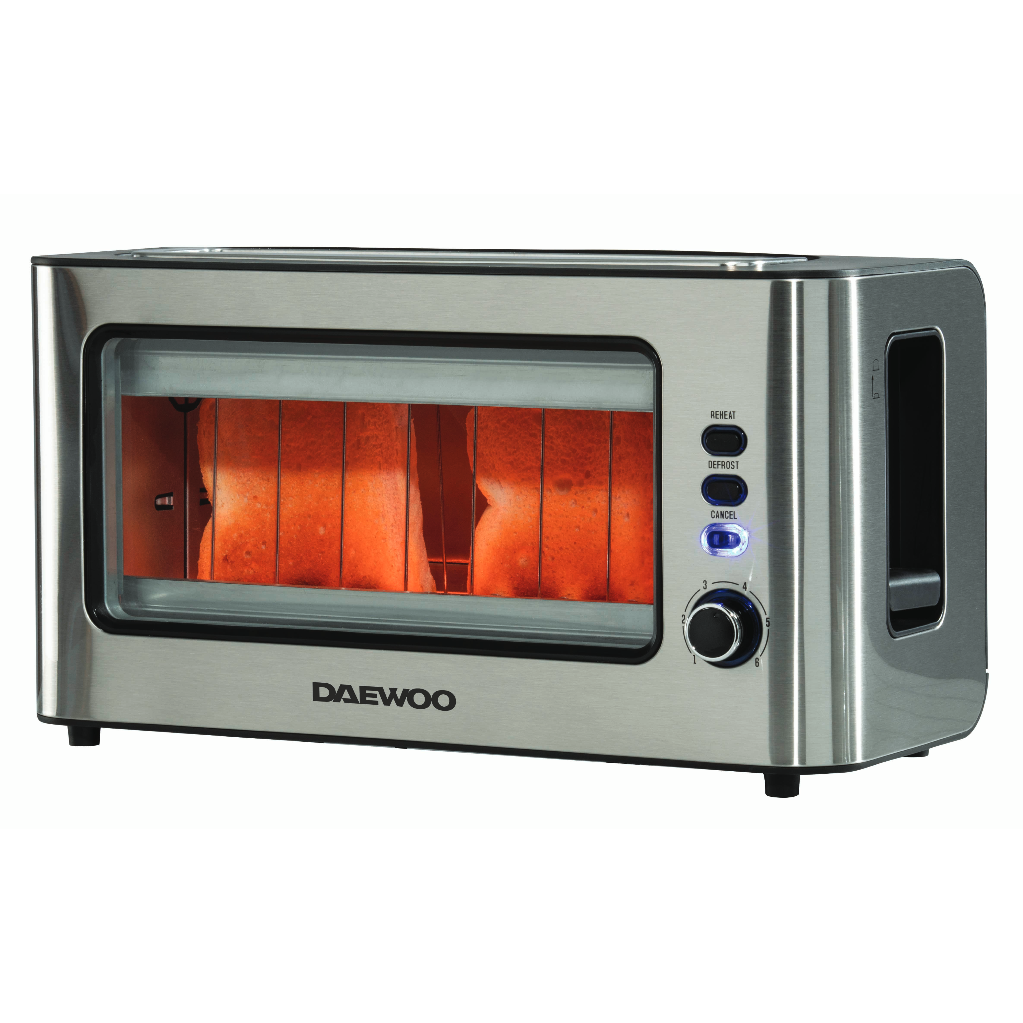 Daewoo LED Illuminating Glass Kettle & Glass Toaster Set
