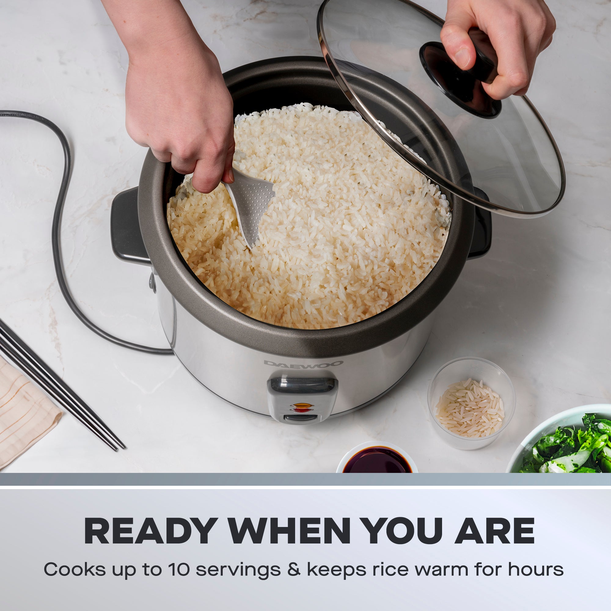 Daewoo 1.8L Rice Cooker and Food Steamer
