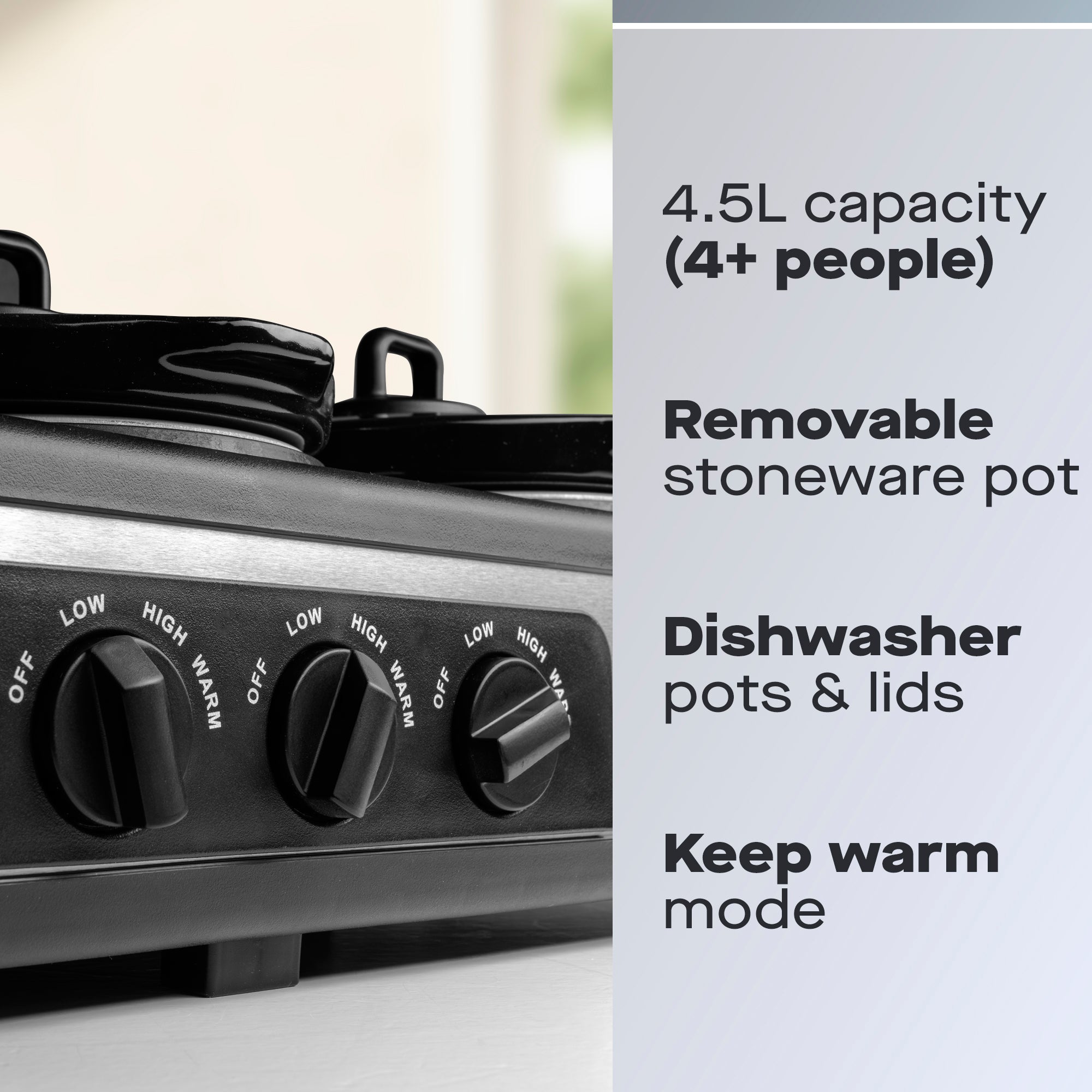 Daewoo Triple Slow Cooker 3 x 1.5L