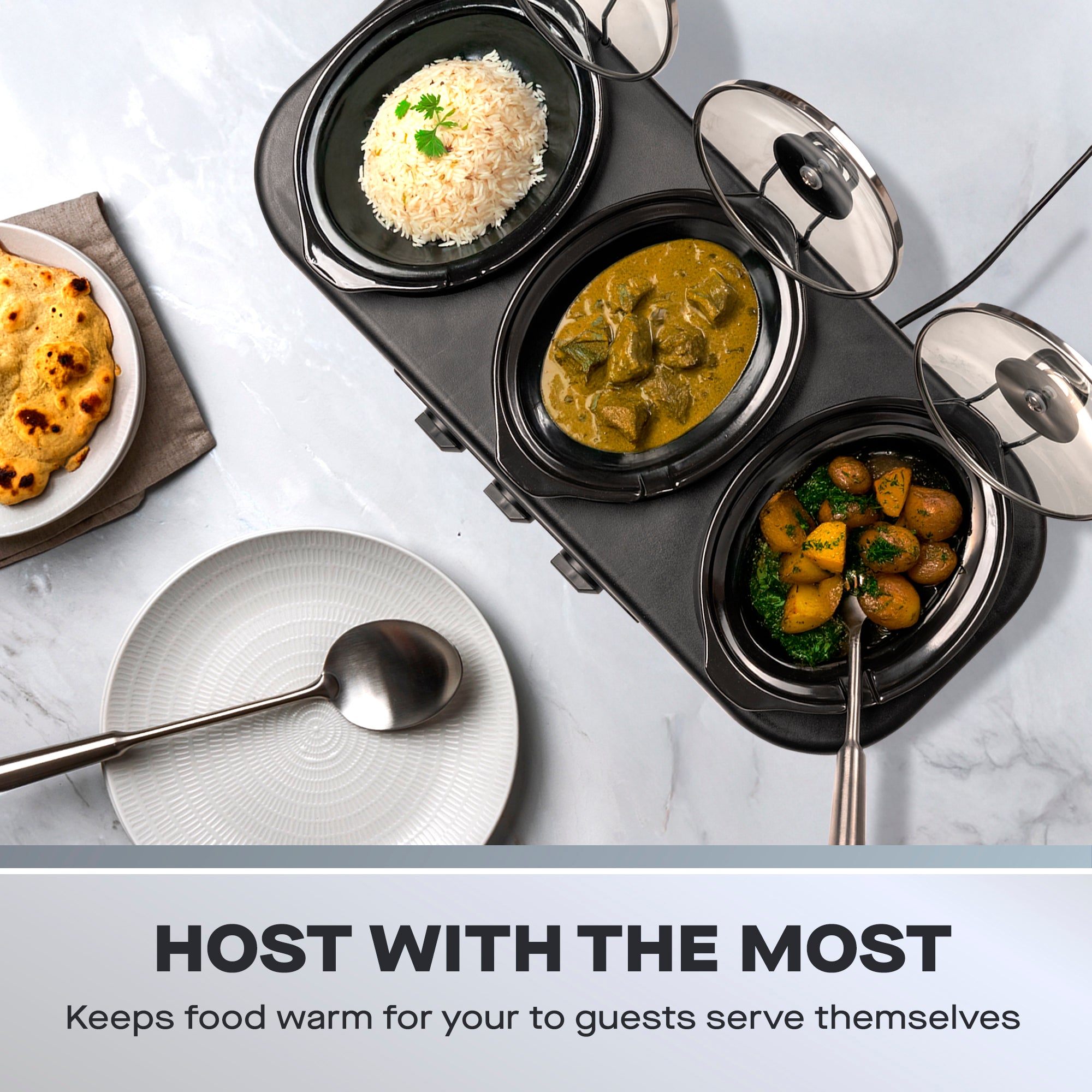 Daewoo Triple Slow Cooker 3 x 1.5L