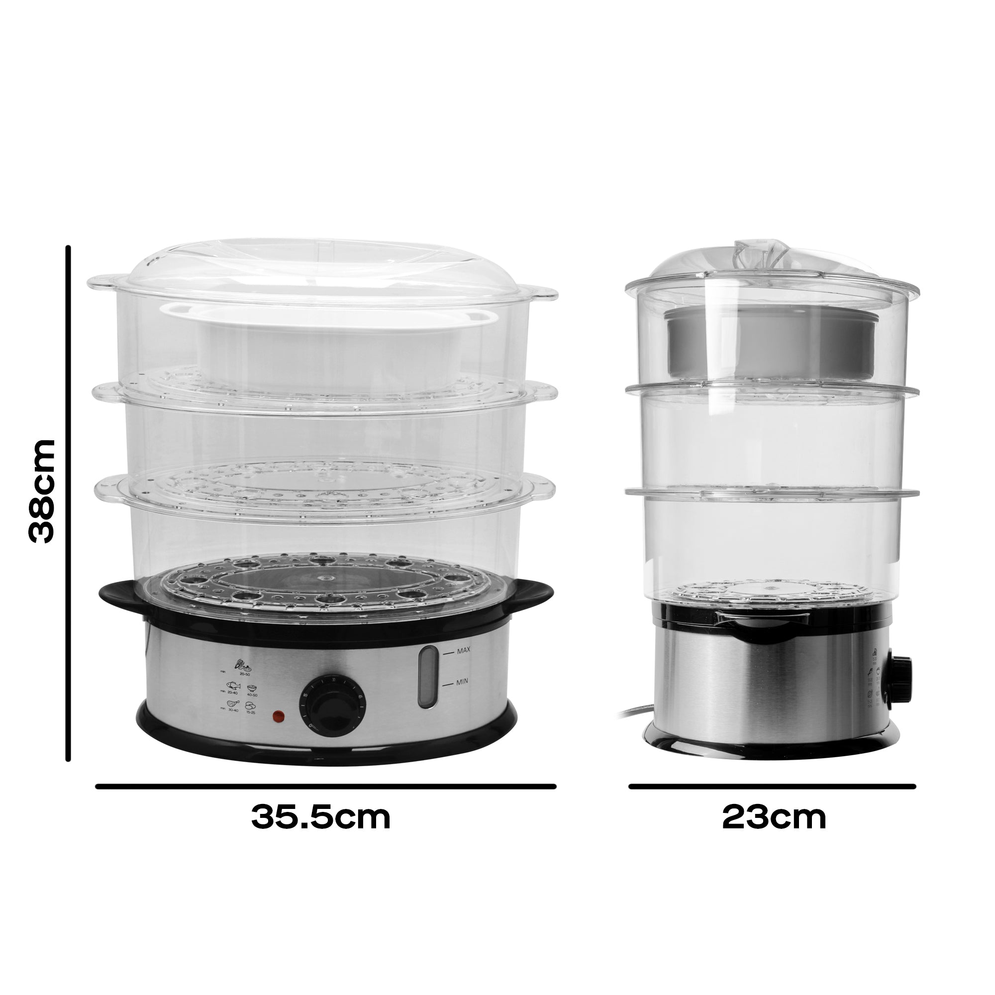 Daewoo 3-Tier Food Steamer, 9L