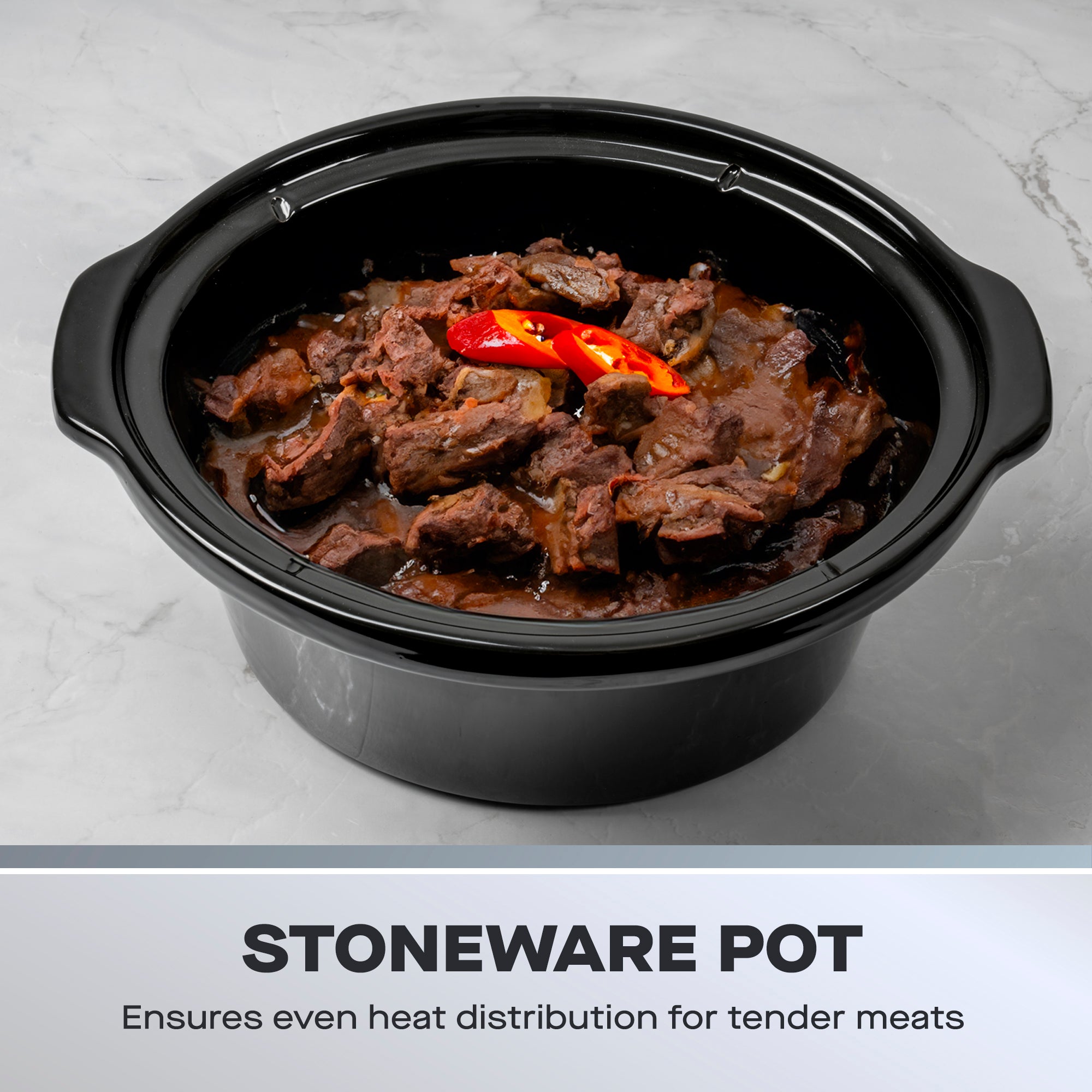 Daewoo 3.5L Slow Cooker, Stainless Steel