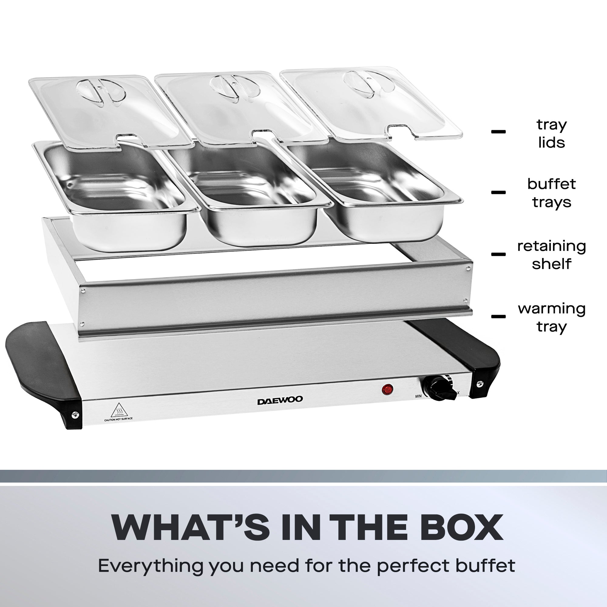 Daewoo 200W Electric Buffet Server 3 x 1.5L