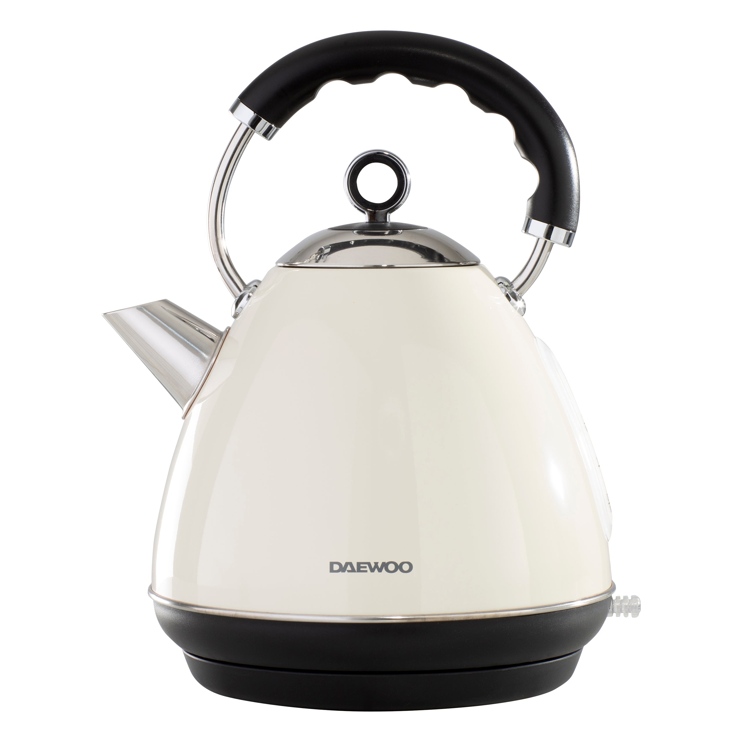 Daewoo Cream Kensington Pyramid Kettle & 2-Slice Toaster Set