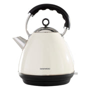 Daewoo Cream Kensington 1.7L Pyramid Kettle