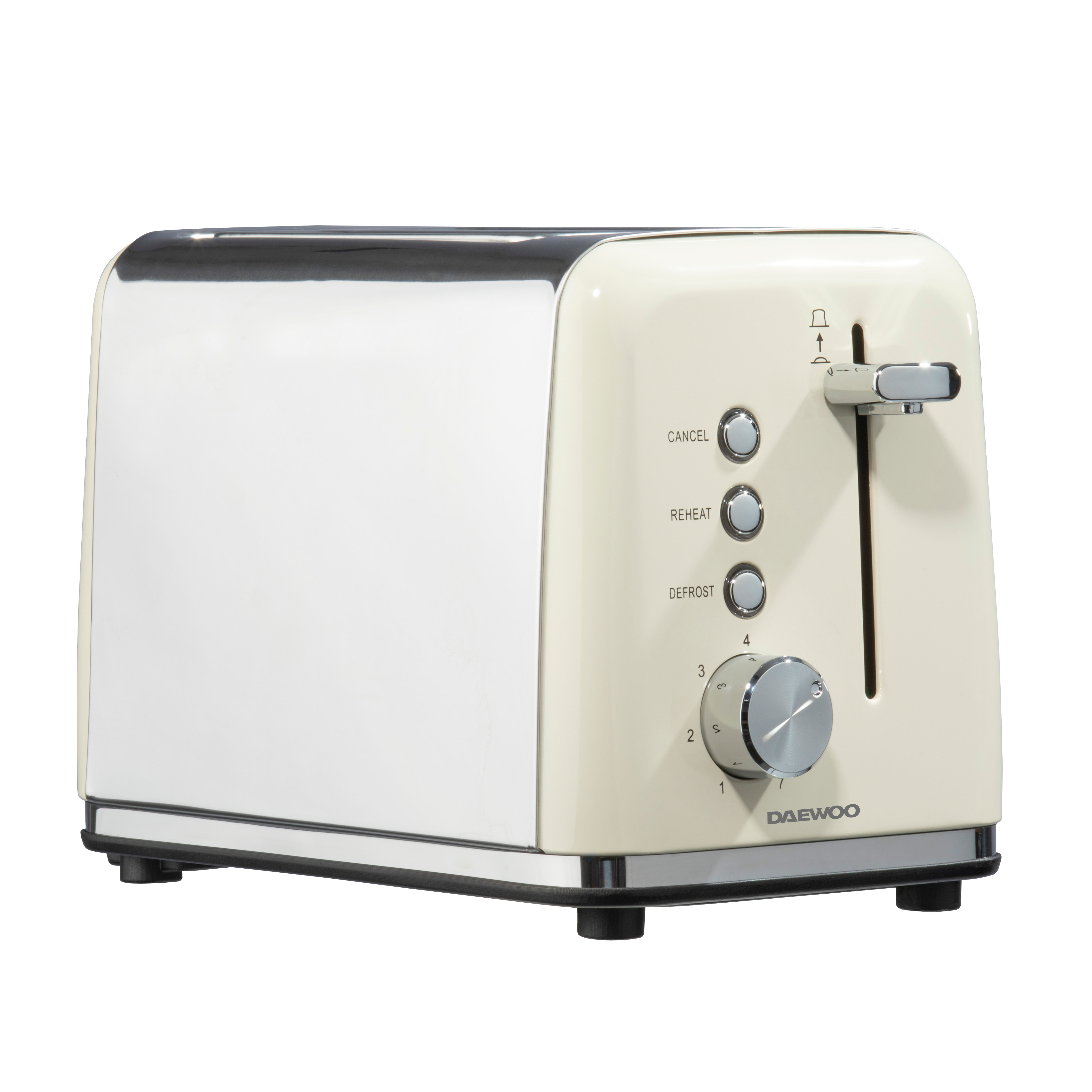 Daewoo Cream Kensington Jug Kettle & 2-Slice Toaster Set