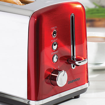Daewoo Red Kensington 2 Slice Toaster