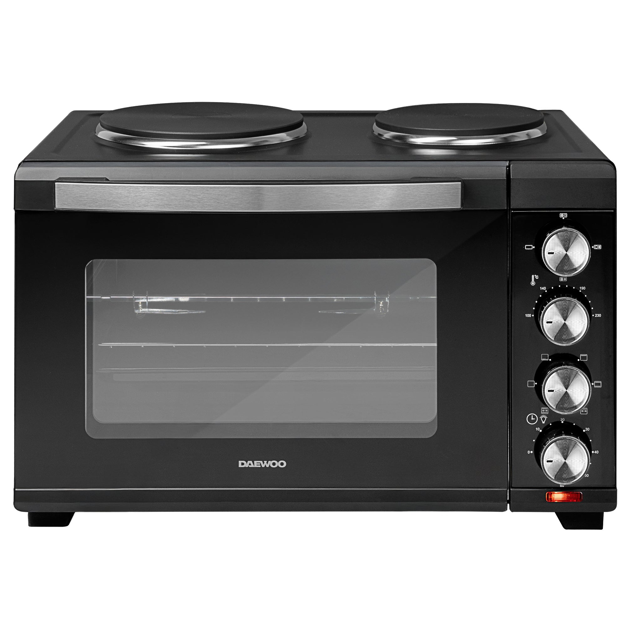 Daewoo 3000W 42L Countertop Oven with Hot Plates & Rotisserie