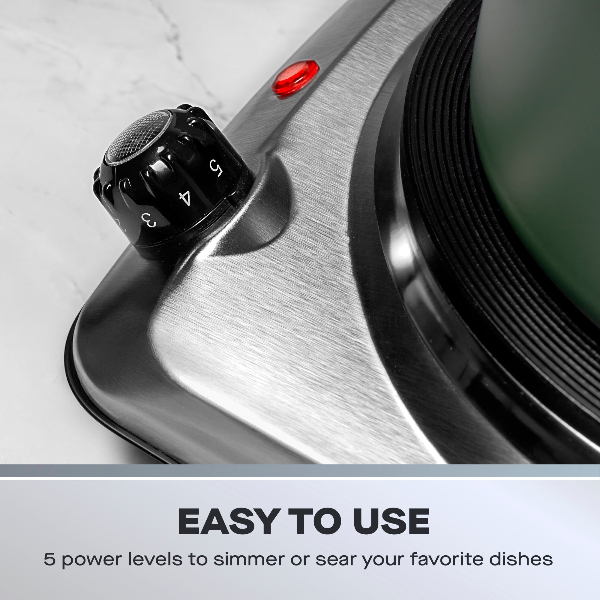 Daewoo Single 1500W Stainless Steel Hot Plate Hob