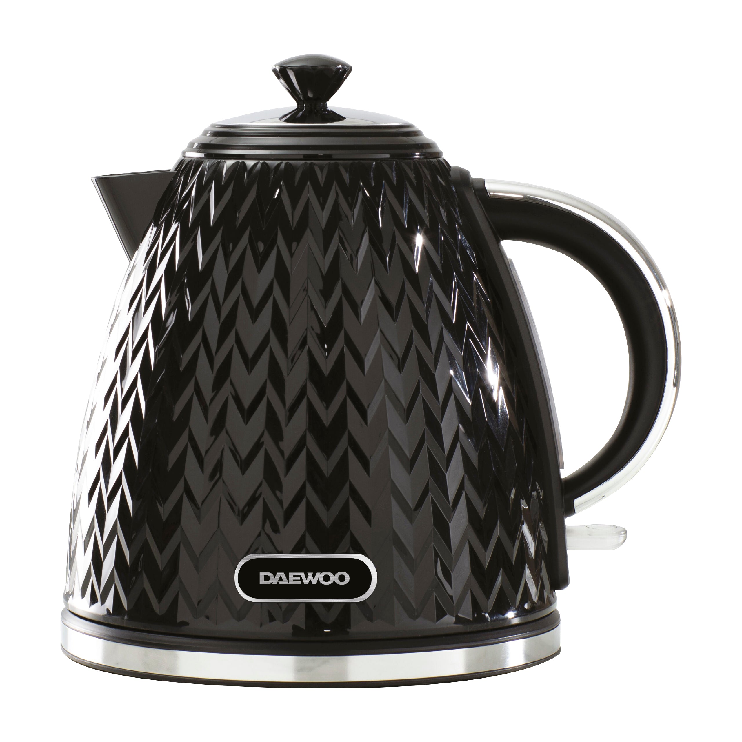 Daewoo Black Argyle 1.7L Jug Kettle