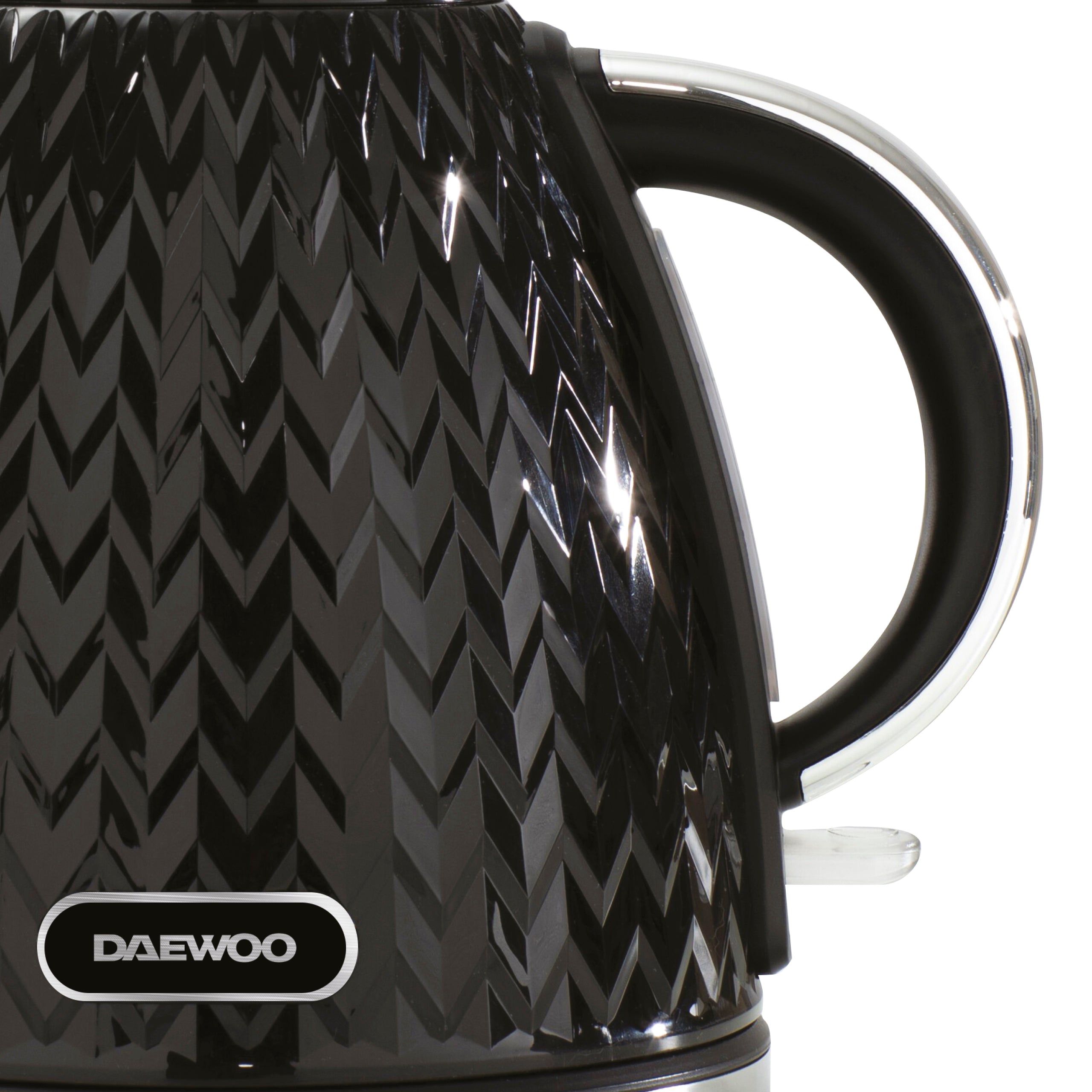Daewoo Black Argyle 1.7L Jug Kettle