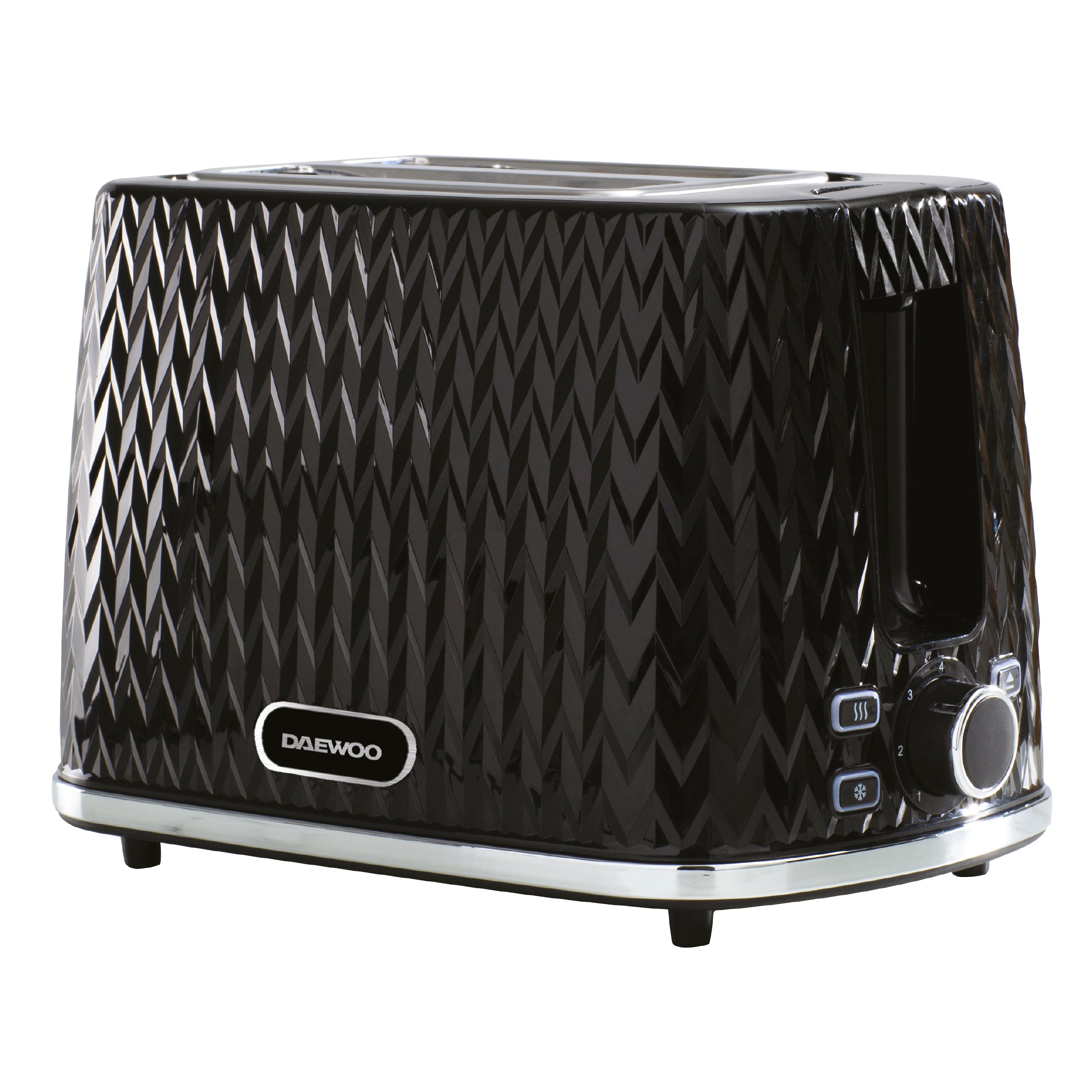 Daewoo Black Argyle 2 Slice Toaster
