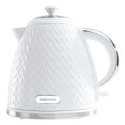 Daewoo White Argyle 1.7L Jug Kettle