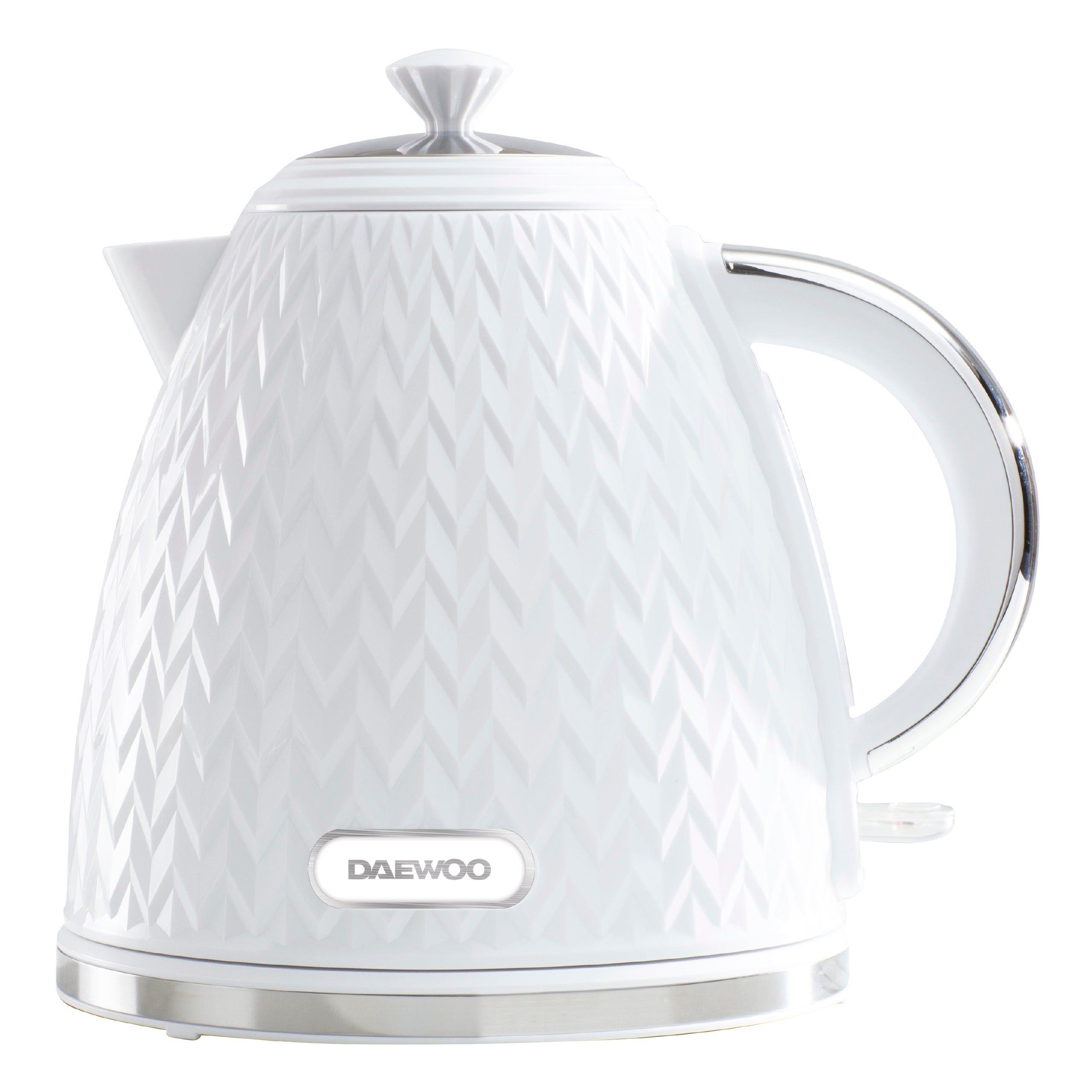 Daewoo White Argyle 1.7L Jug Kettle