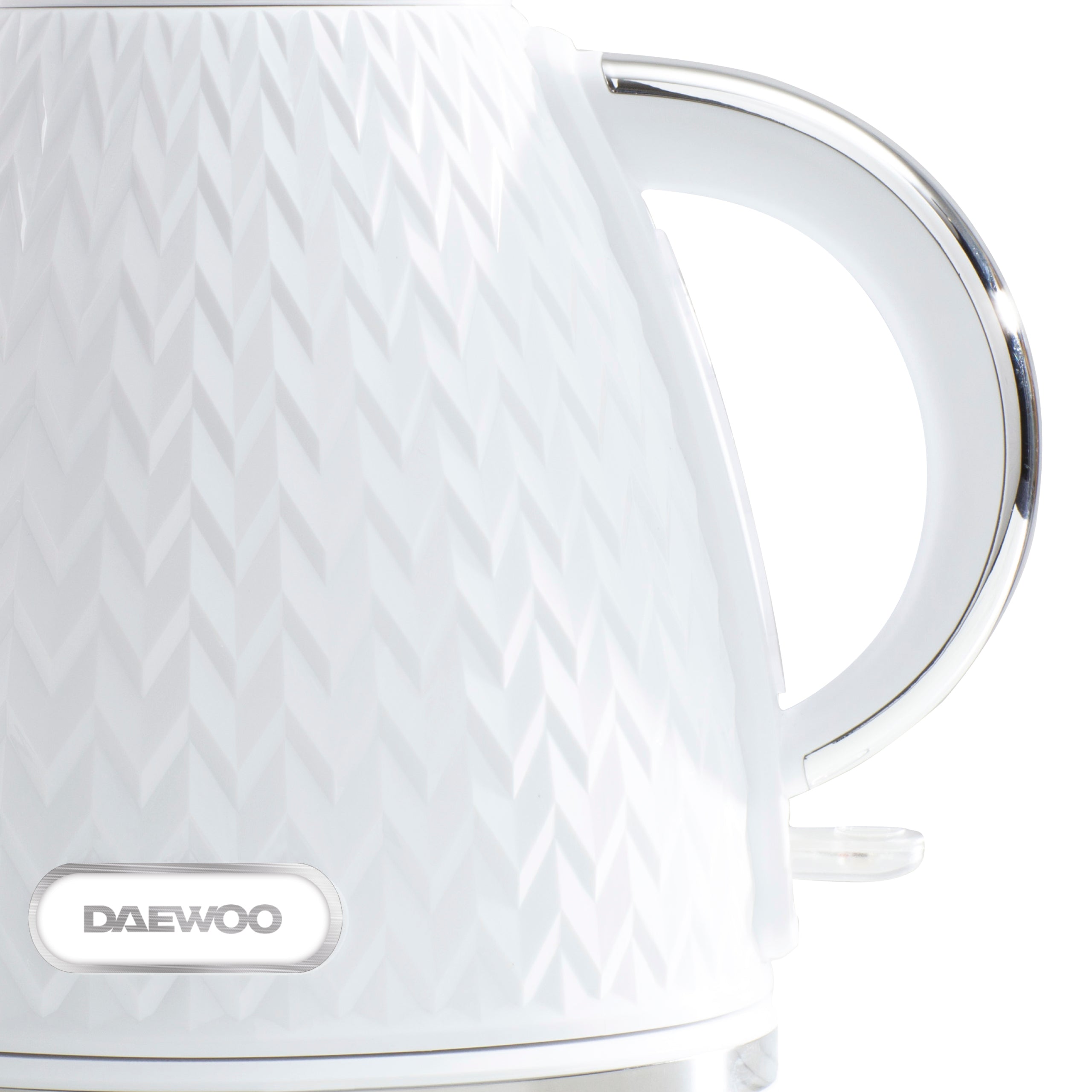 Daewoo White Argyle 1.7L Jug Kettle