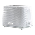 Daewoo White Argyle 2 Slice Toaster