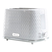 Daewoo White Argyle 2 Slice Toaster