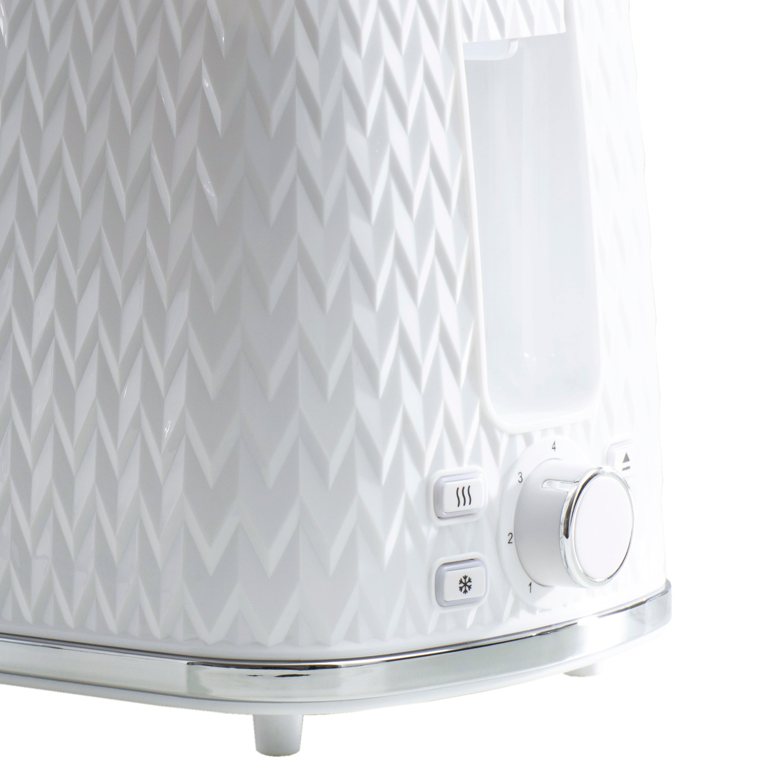 Daewoo White Argyle 2 Slice Toaster