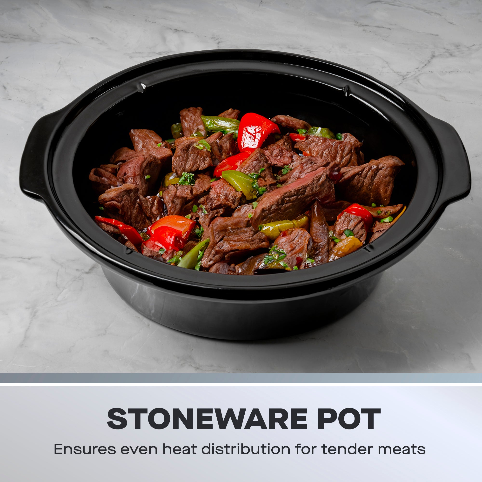 Daewoo 6.5L Slow Cooker, Stainless Steel