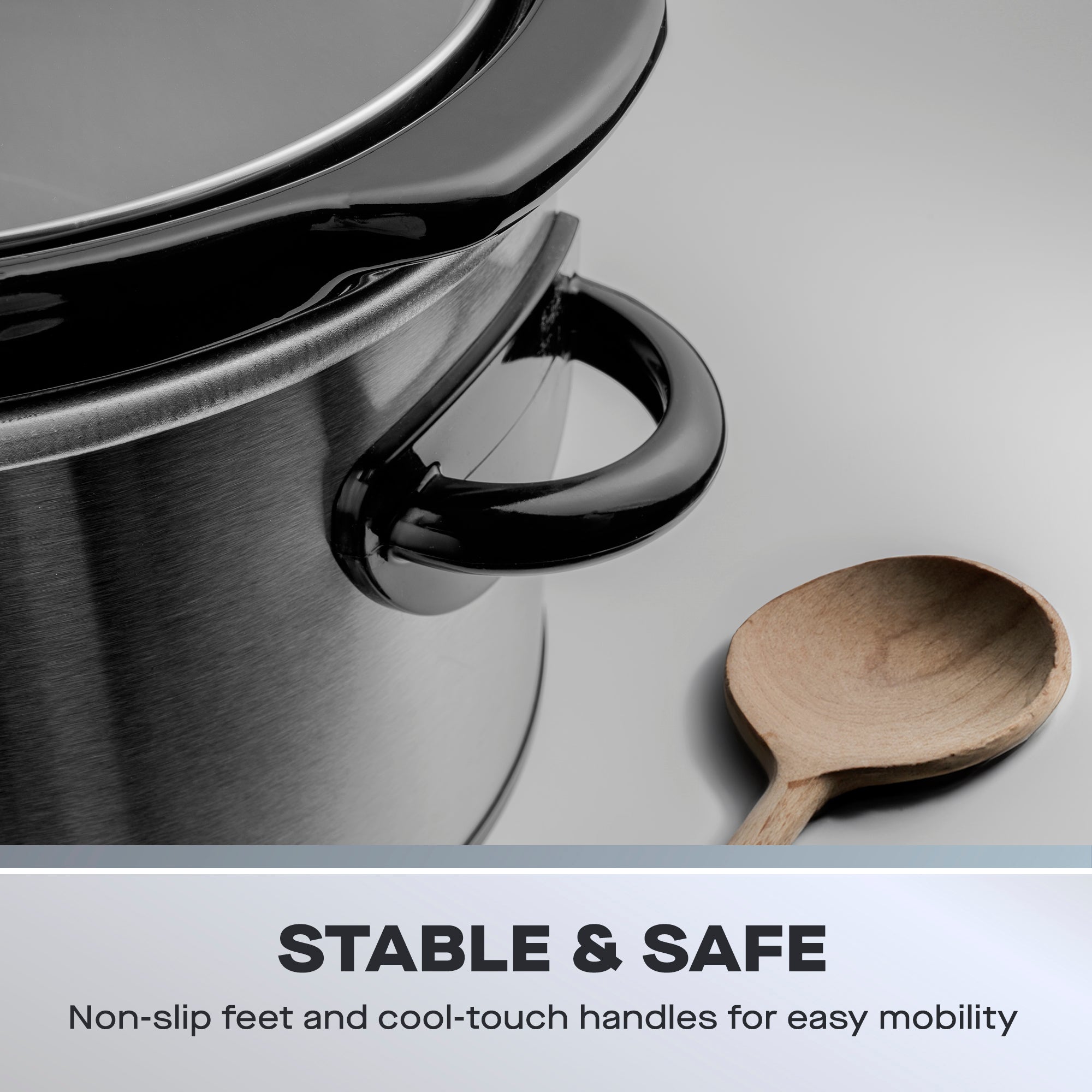 Daewoo 6.5L Slow Cooker, Stainless Steel