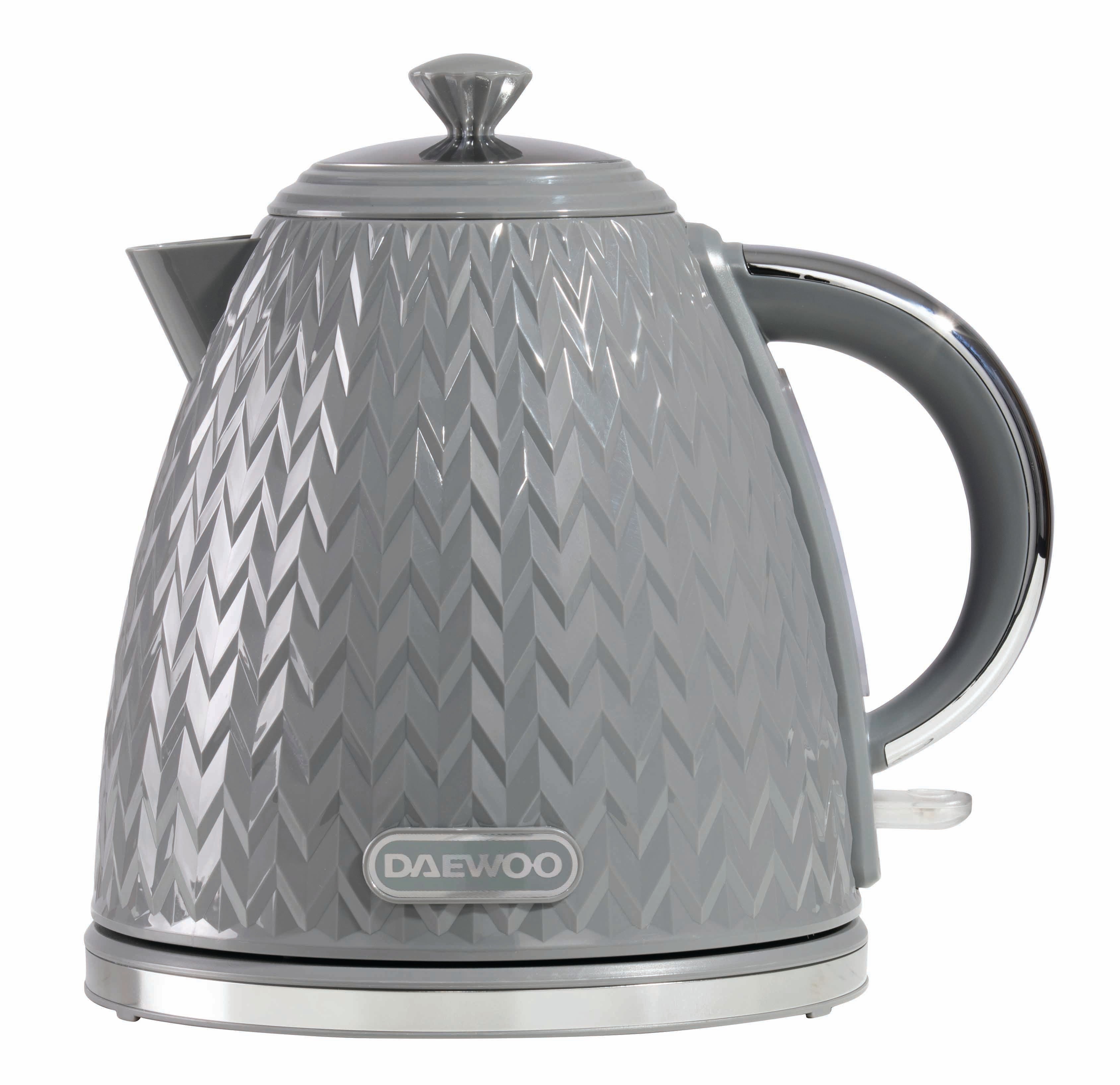 Daewoo Dark Grey Argyle 1.7L Jug Kettle