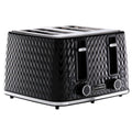 Daewoo Black Argyle 4 Slice Toaster