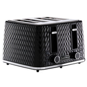 Daewoo Black Argyle 4 Slice Toaster