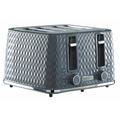 Daewoo Dark Grey Argyle 4 Slice Toaster