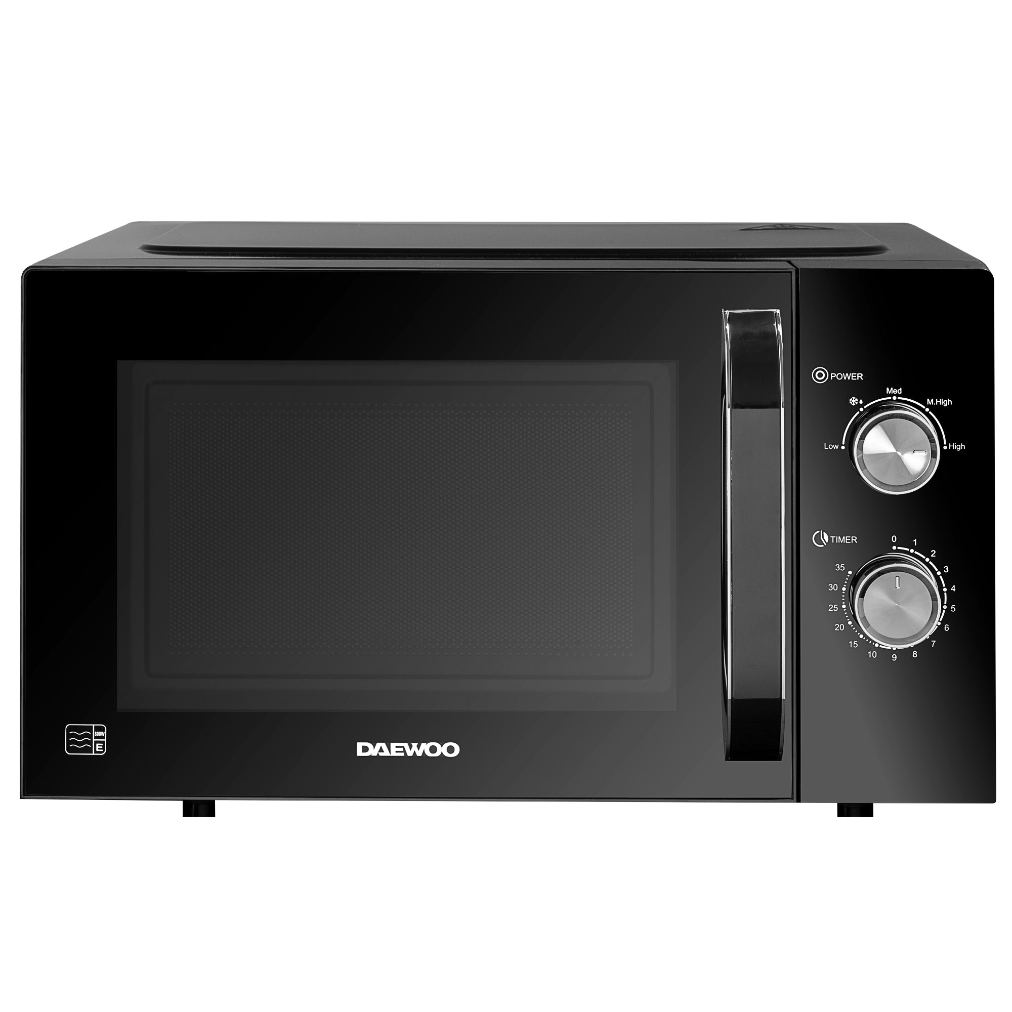 Daewoo 23L Black Manual 800W Microwave