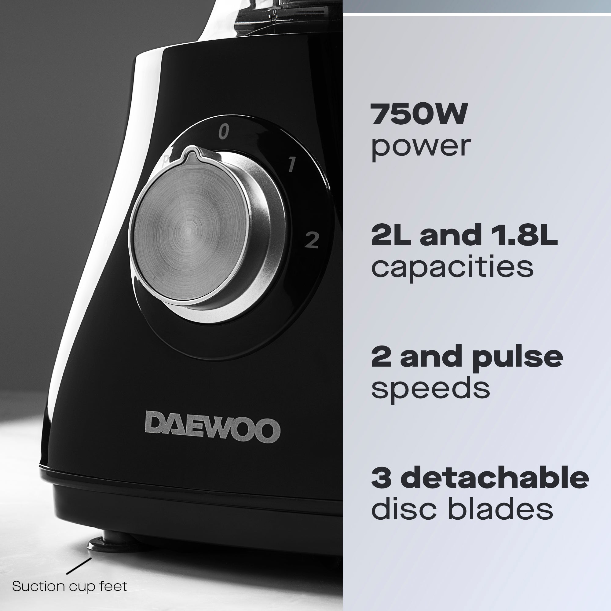 Daewoo 750W 2L Food Processor & 1.8L Blender Combo