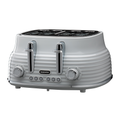 Daewoo Grey Sienna 4 Slice Toaster