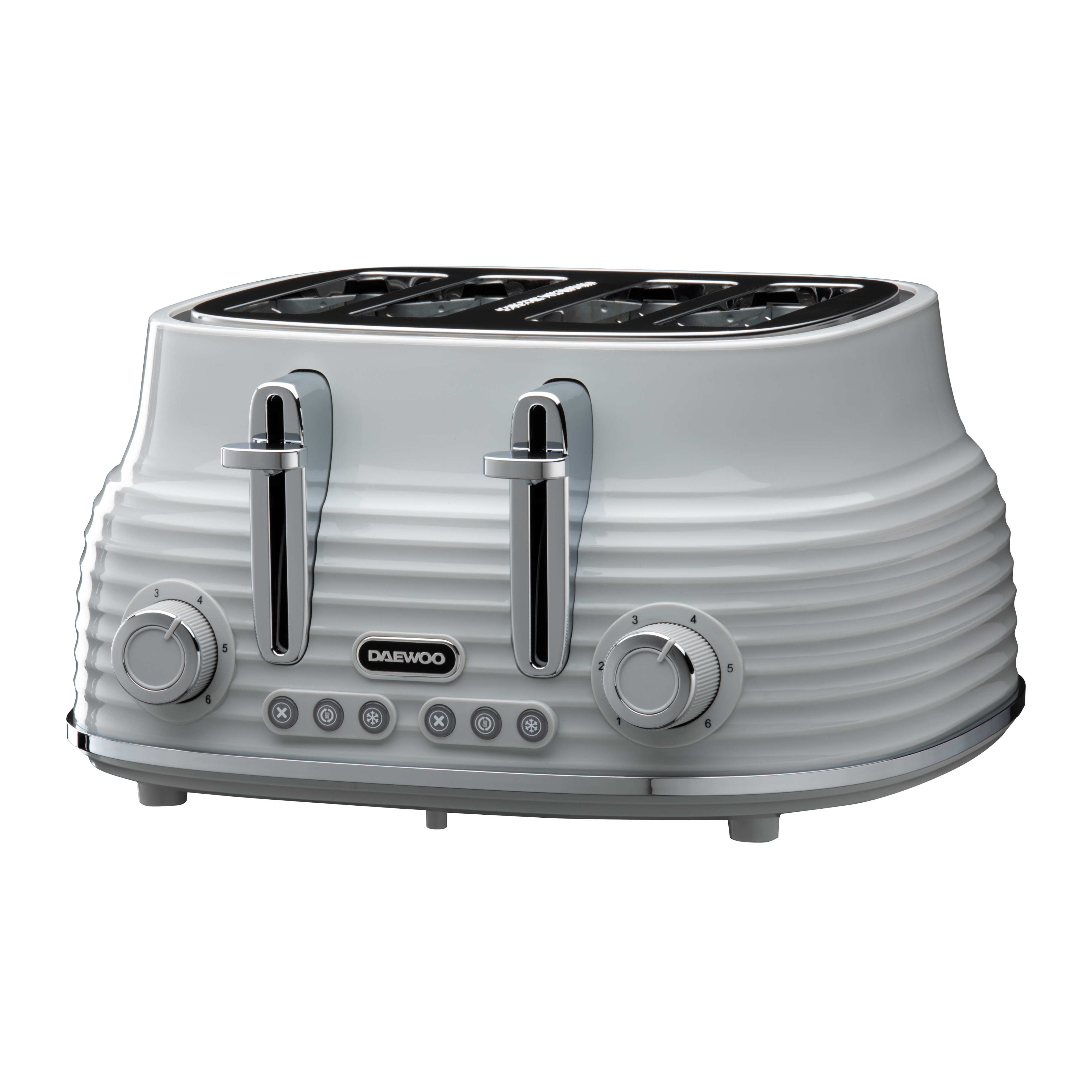 Daewoo Grey Sienna 4 Slice Toaster