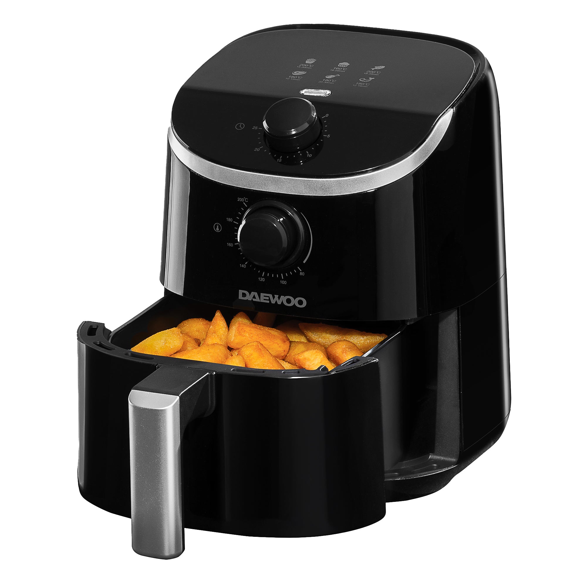 Daewoo 2L Compact Single Drawer Manual Air Fryer