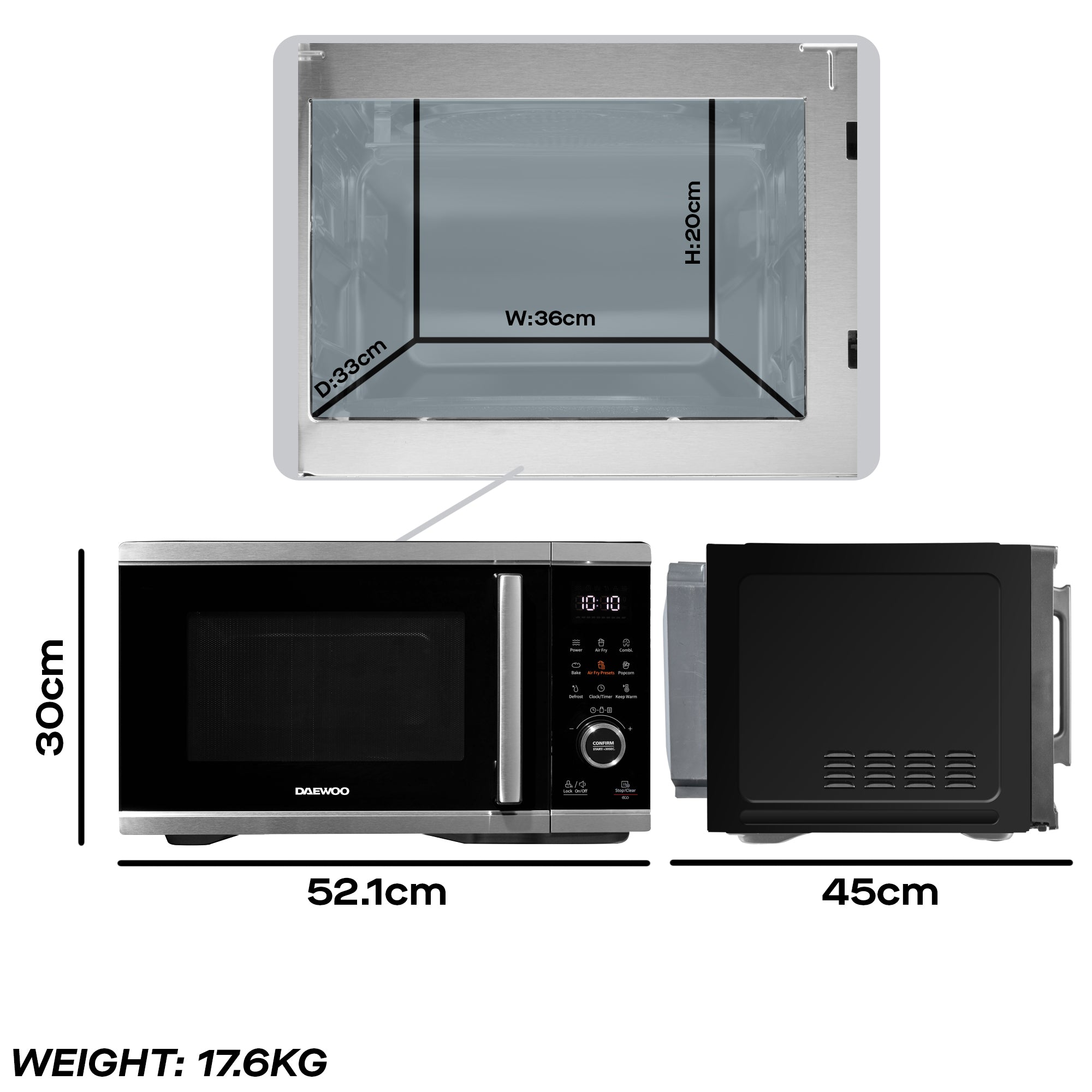 Daewoo 26L 5-in-1 Air Fryer Microwave Oven