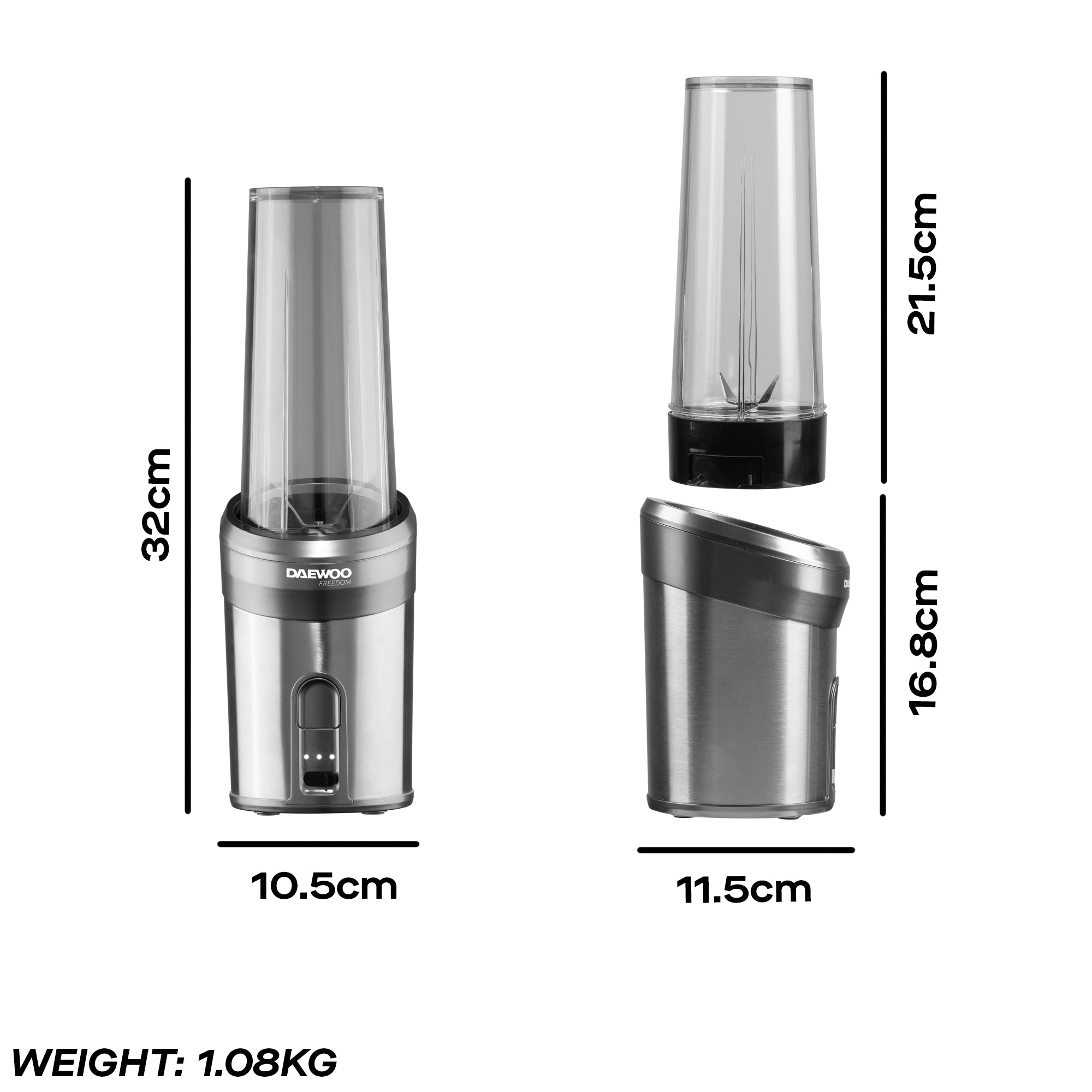 Daewoo 200W Cordless Pro Bullet Blender