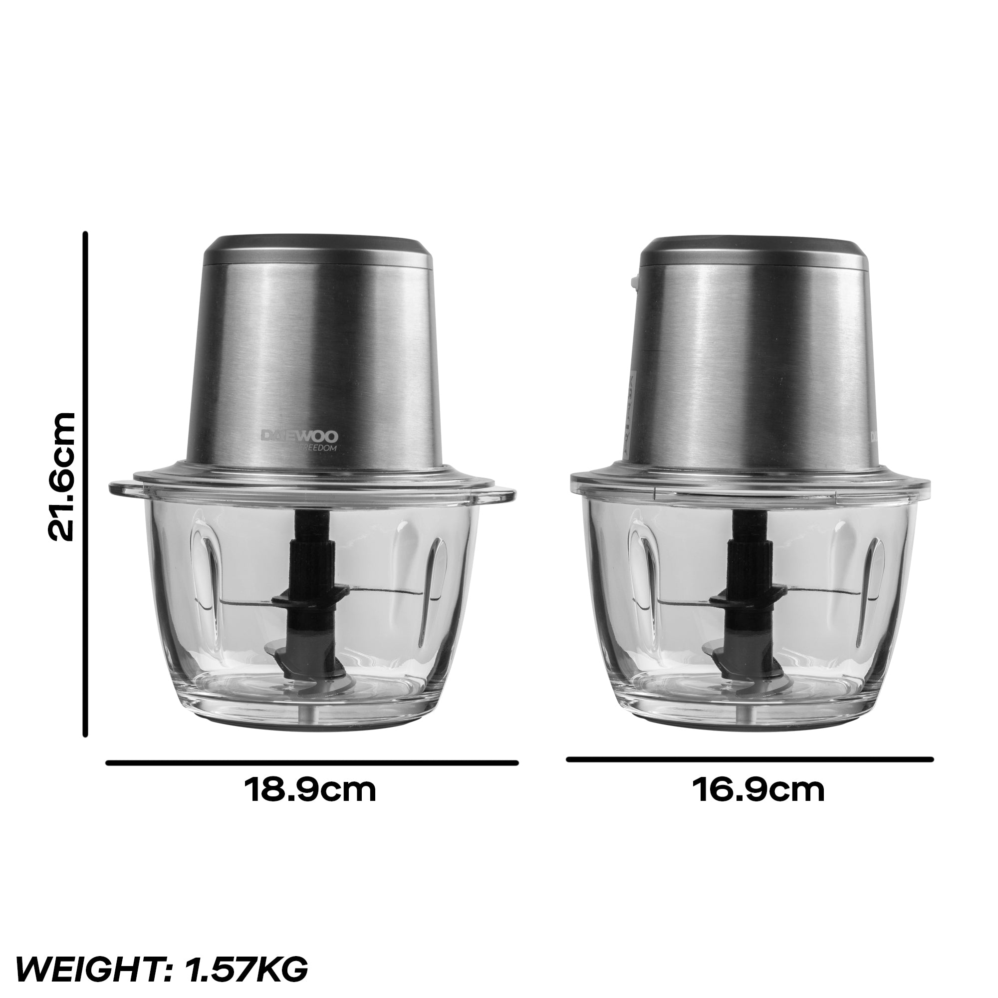 Daewoo 200W Cordless Pro Chopper with 1L Glass Bowl