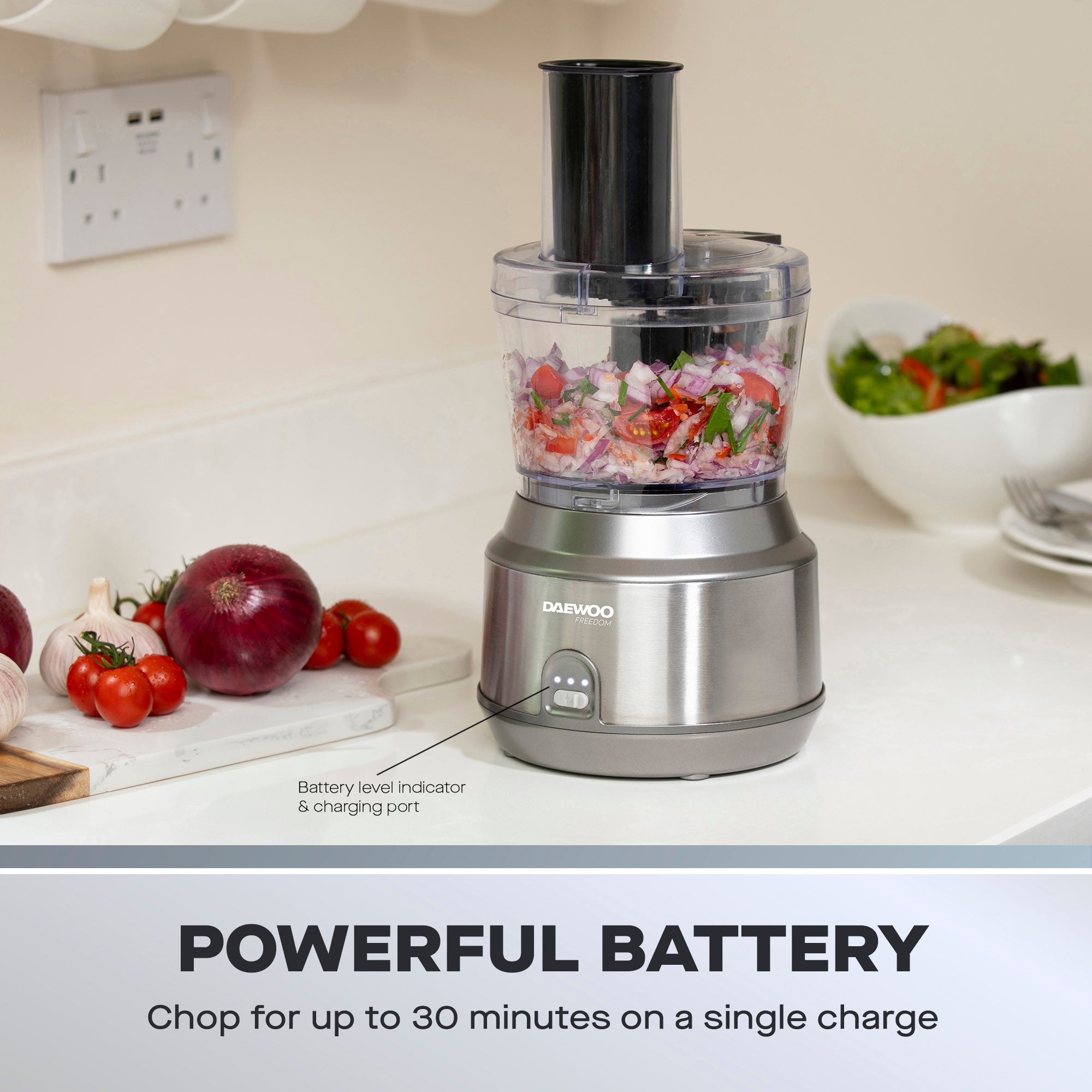 Daewoo 200W Cordless Pro 750ml Food Processor