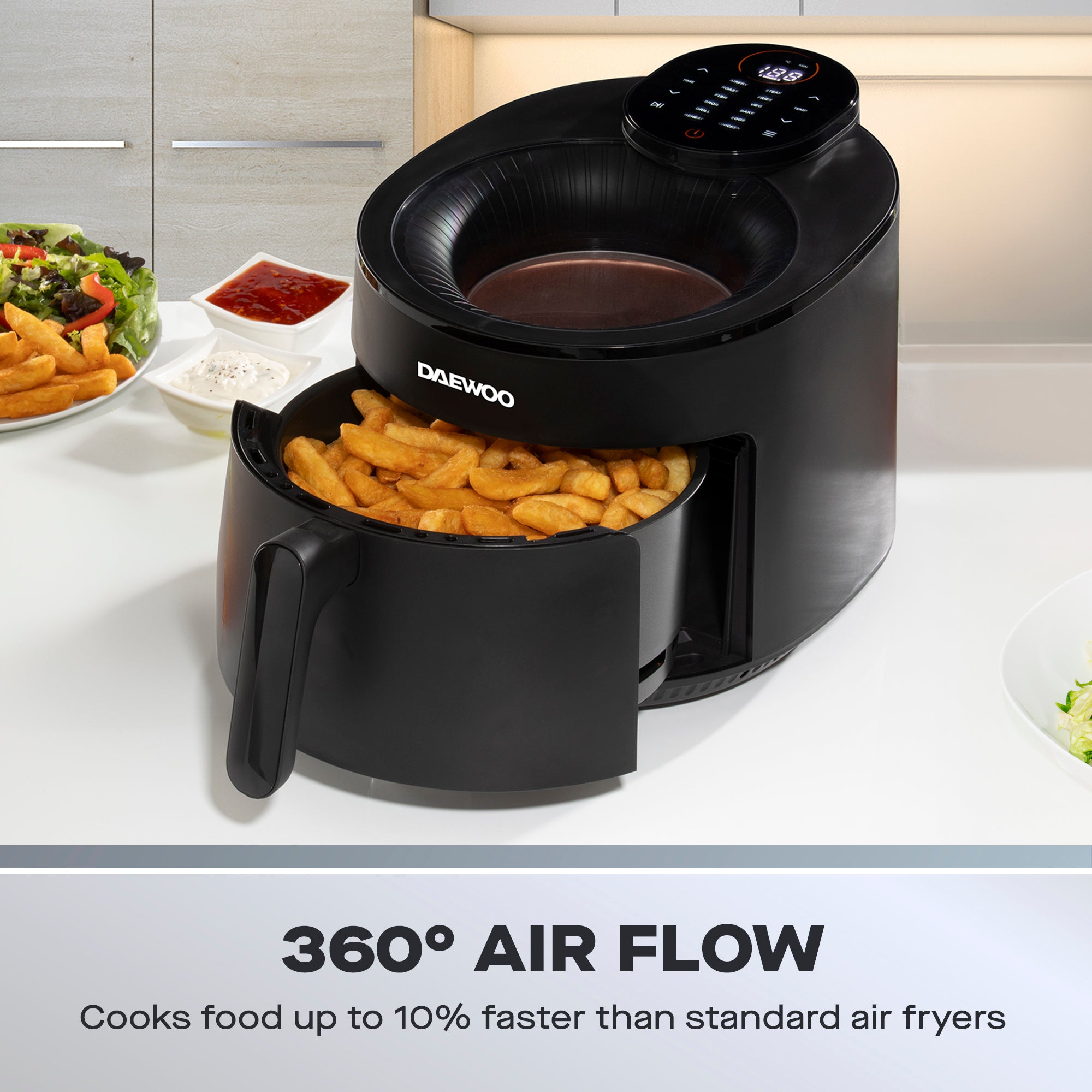 Daewoo 5L Cyclonic Air Fryer with Window